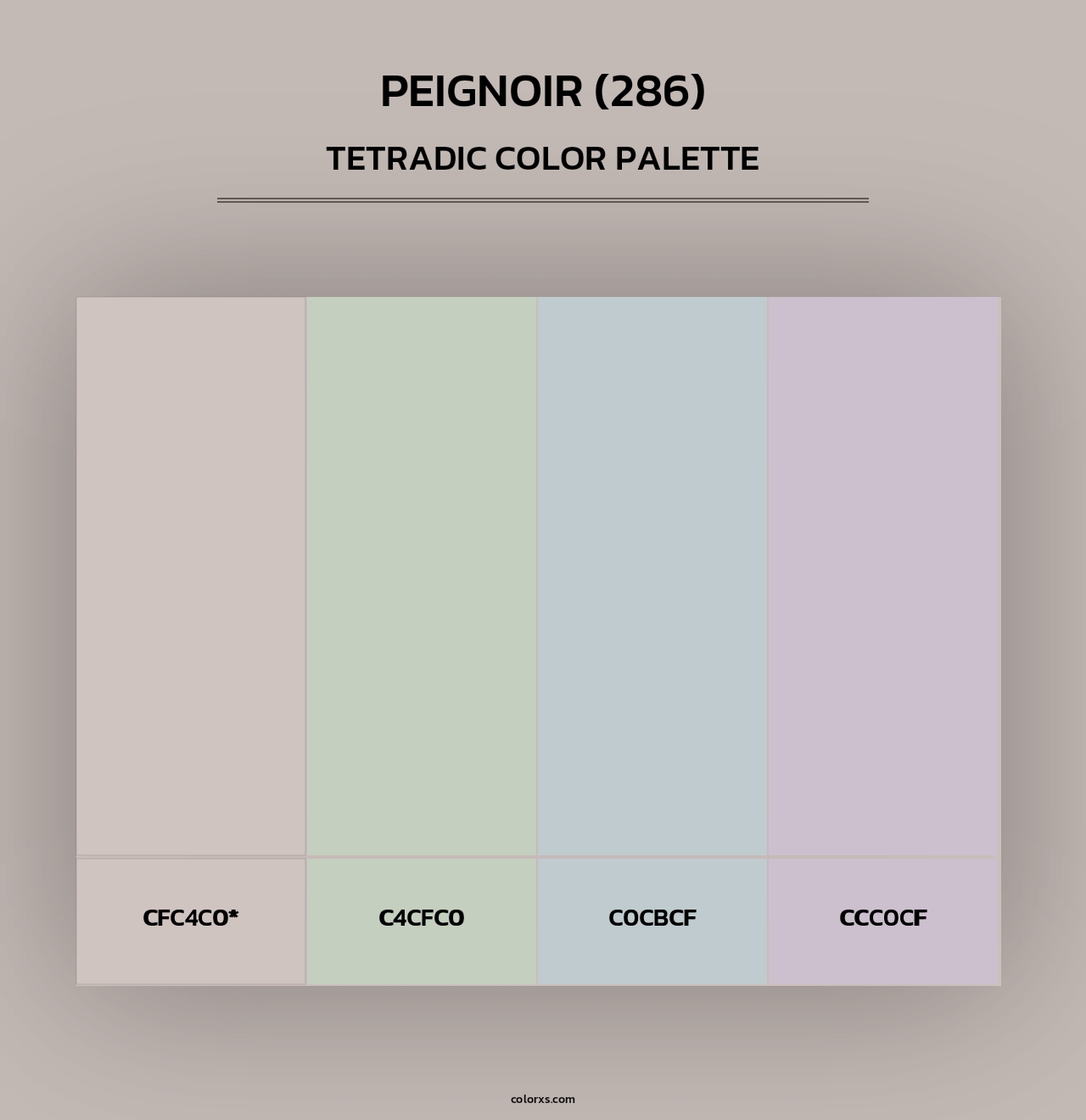 Peignoir (286) - Tetradic Color Palette