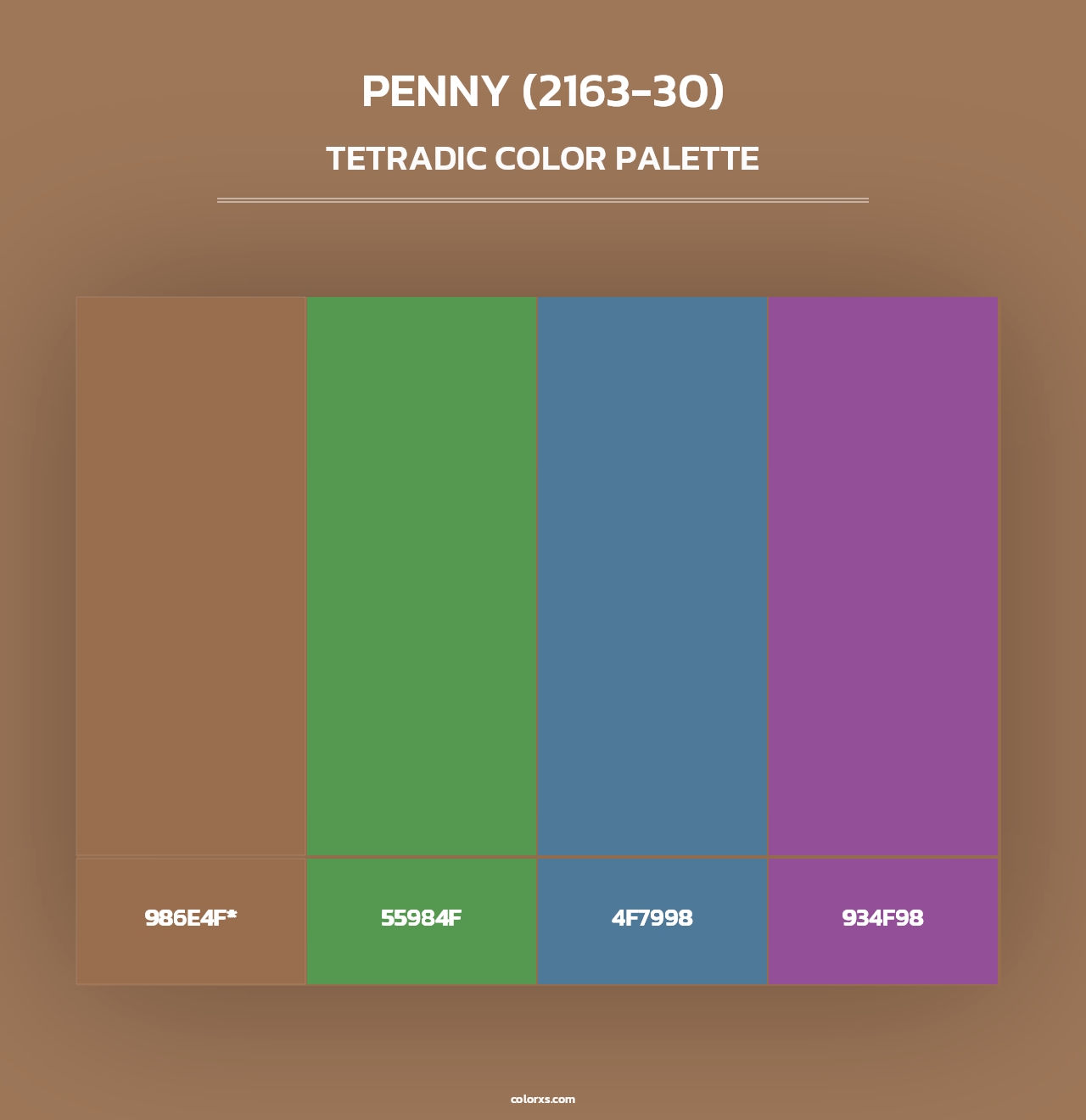 Penny (2163-30) - Tetradic Color Palette
