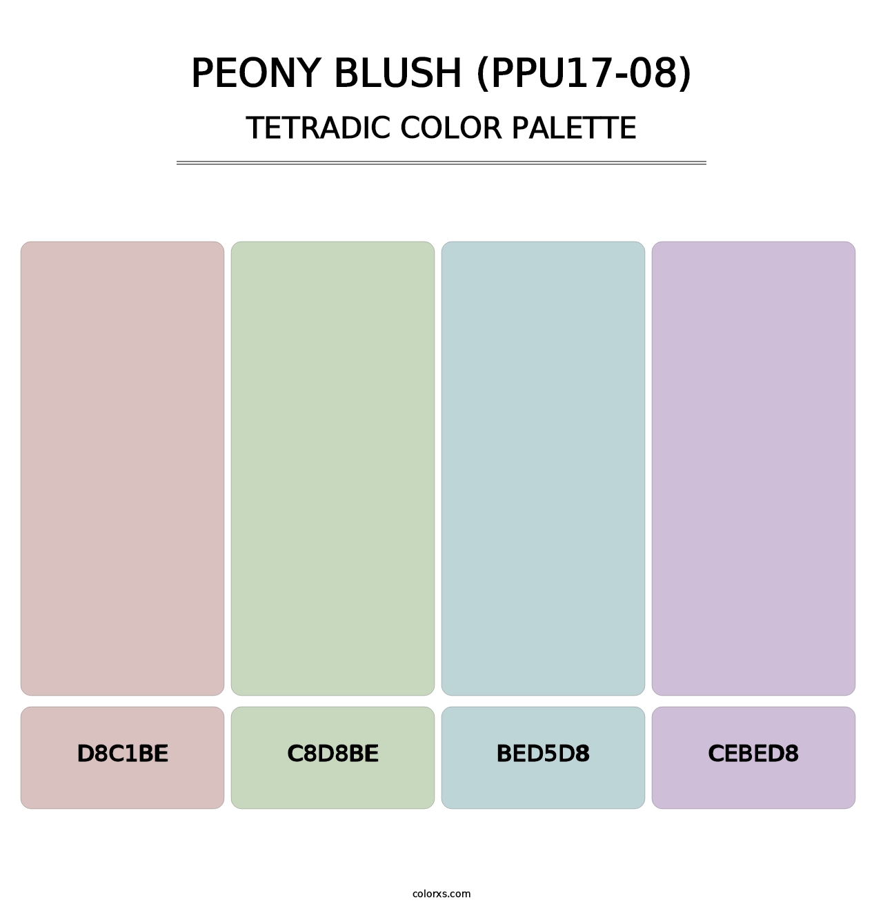 Peony Blush (PPU17-08) - Tetradic Color Palette