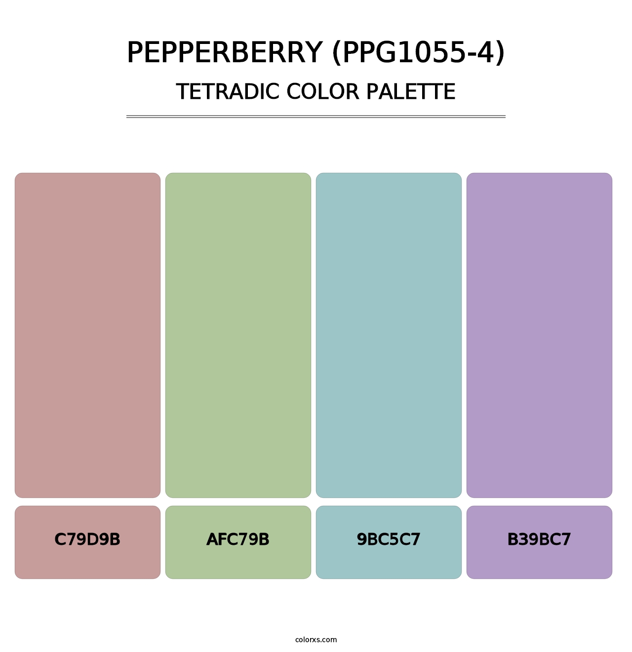 Pepperberry (PPG1055-4) - Tetradic Color Palette