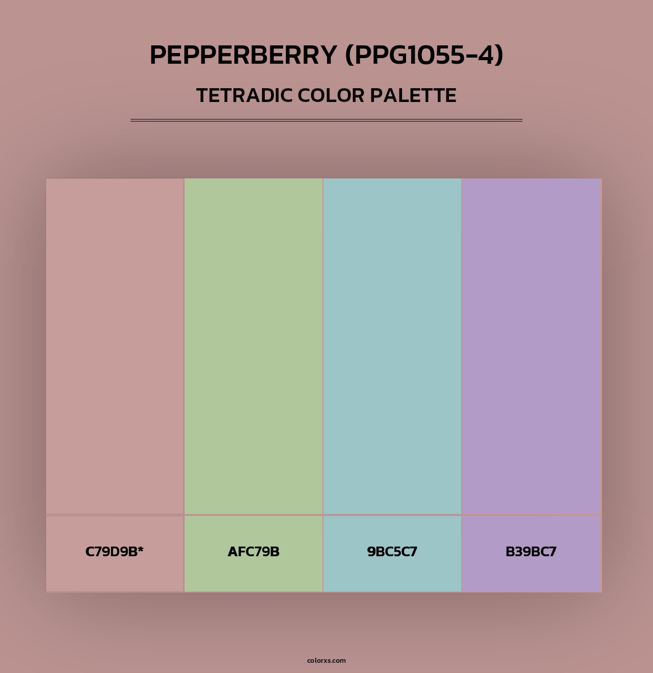 Pepperberry (PPG1055-4) - Tetradic Color Palette