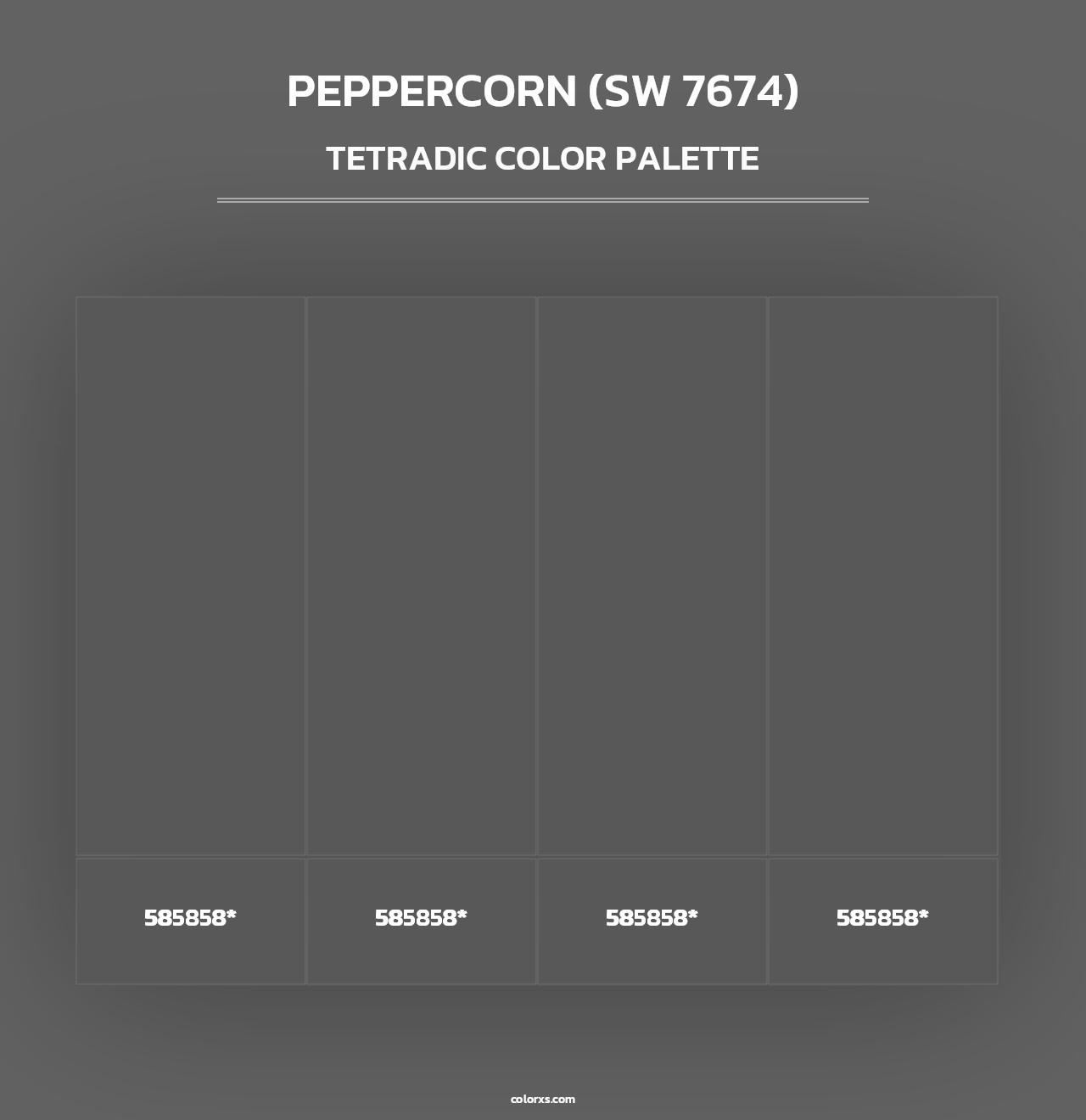 Peppercorn (SW 7674) - Tetradic Color Palette