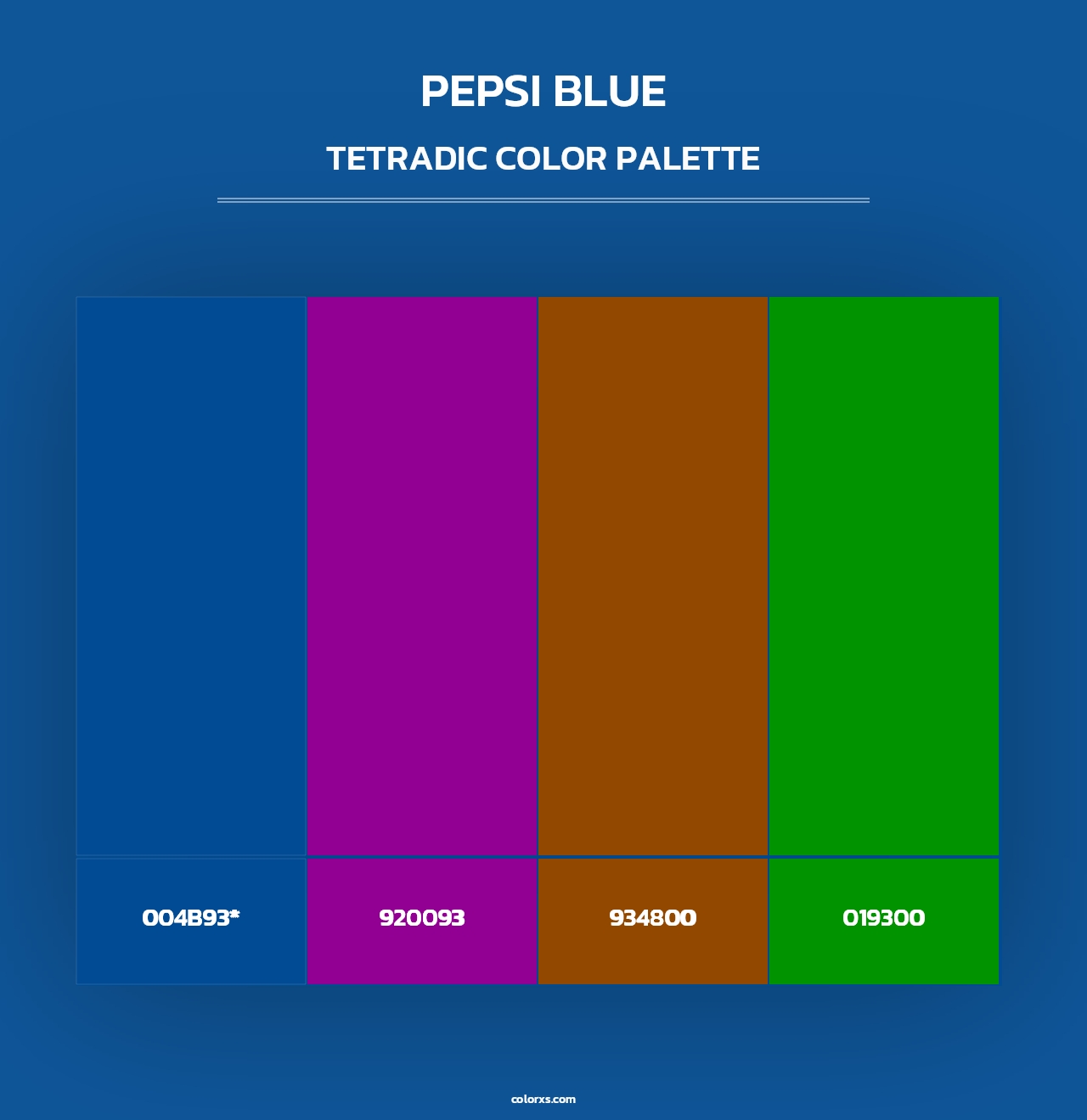 Pepsi Blue - Tetradic Color Palette
