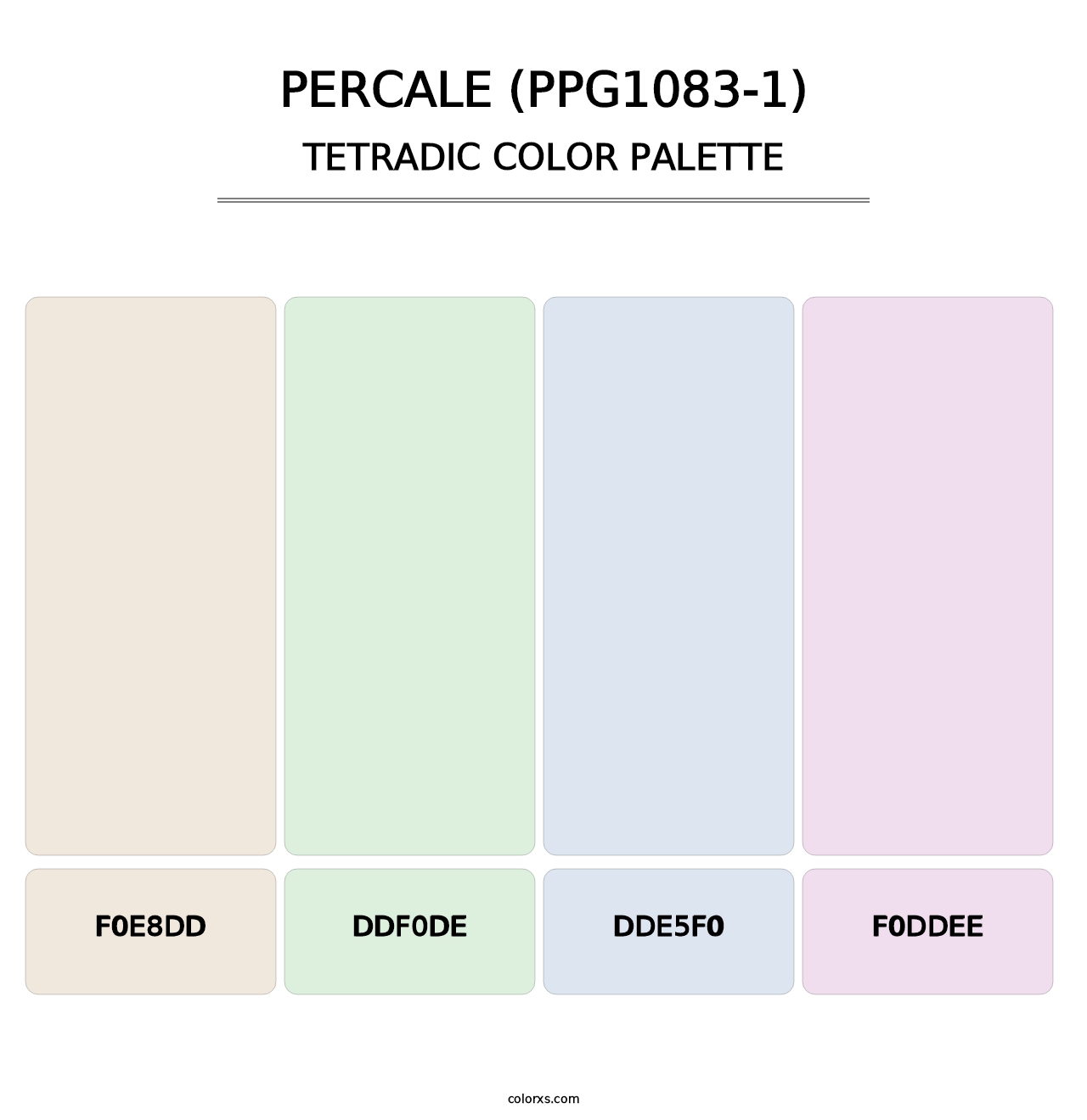 Percale (PPG1083-1) - Tetradic Color Palette