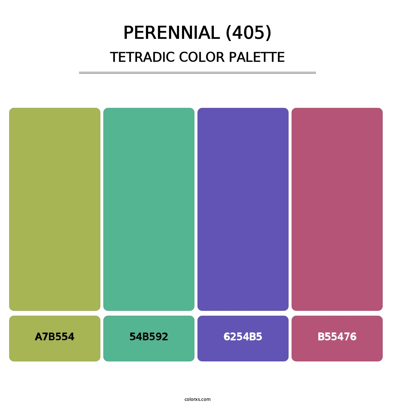 Perennial (405) - Tetradic Color Palette