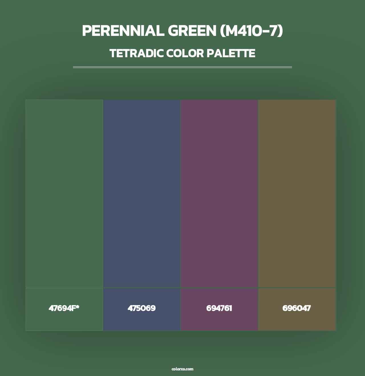 Perennial Green (M410-7) - Tetradic Color Palette