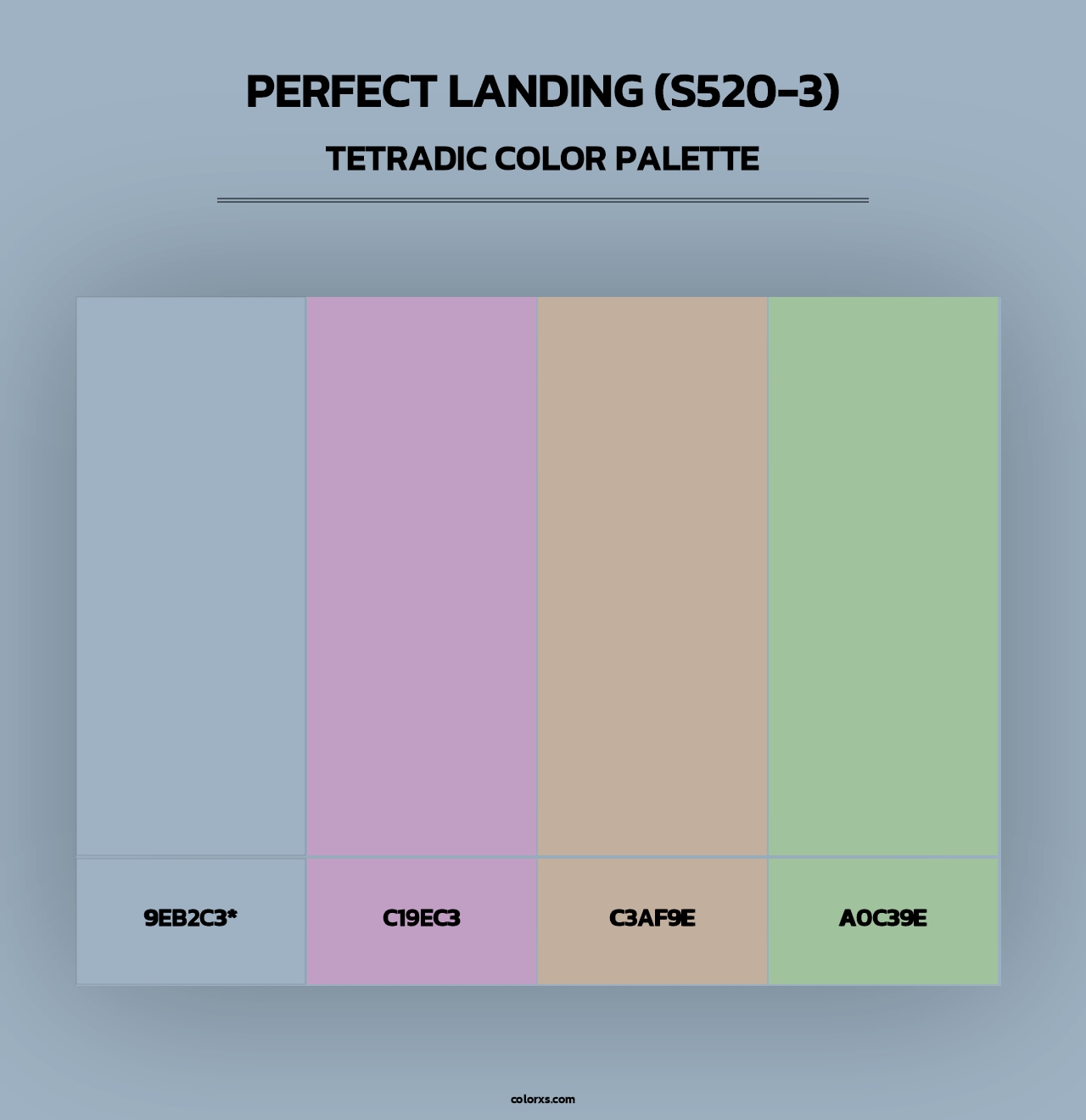 Perfect Landing (S520-3) - Tetradic Color Palette