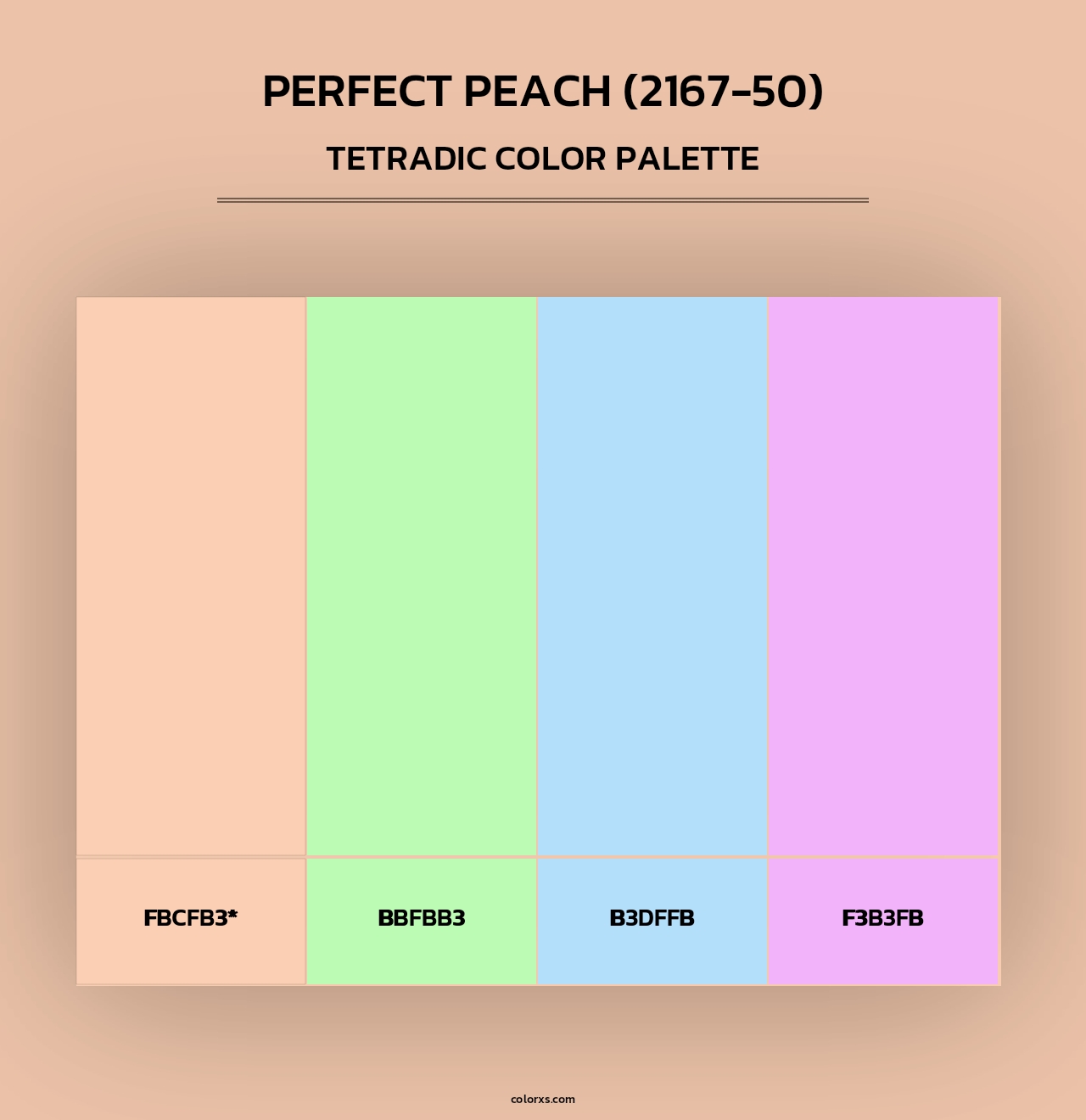Perfect Peach (2167-50) - Tetradic Color Palette