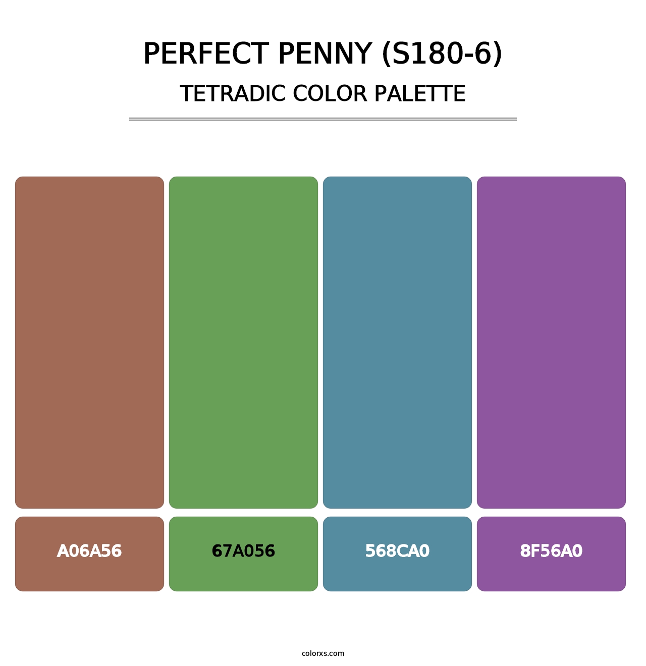 Perfect Penny (S180-6) - Tetradic Color Palette