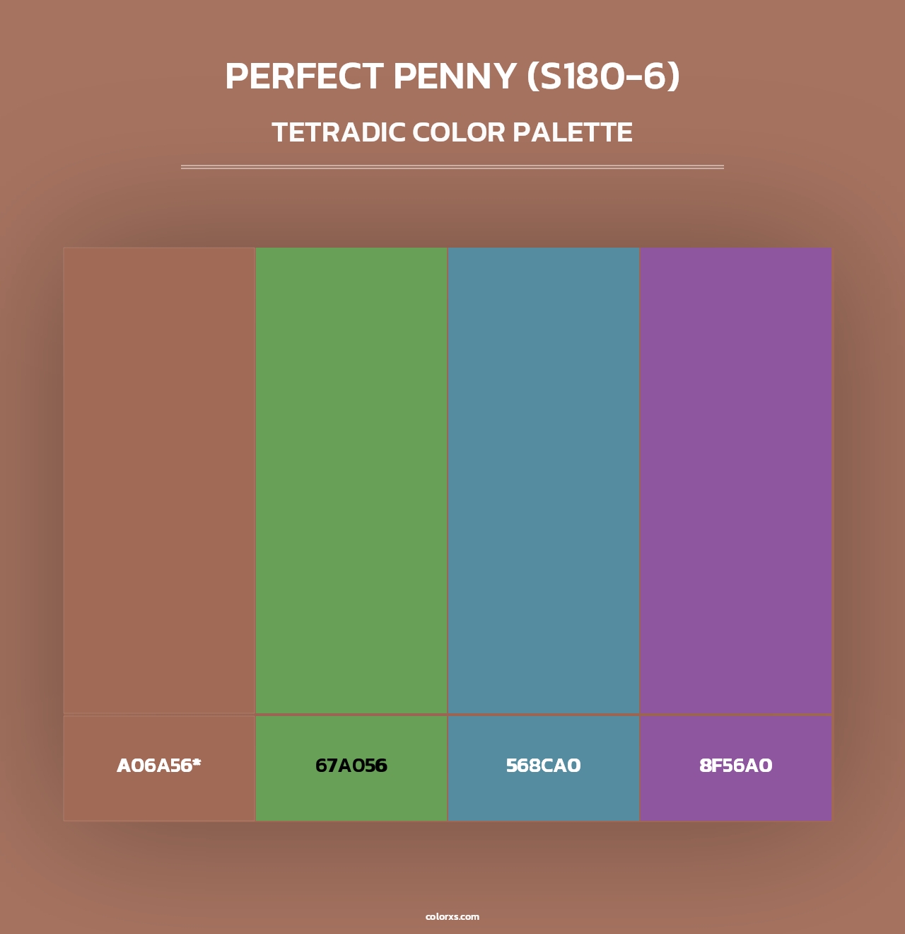 Perfect Penny (S180-6) - Tetradic Color Palette