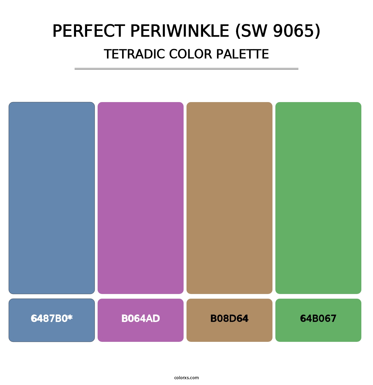 Perfect Periwinkle (SW 9065) - Tetradic Color Palette