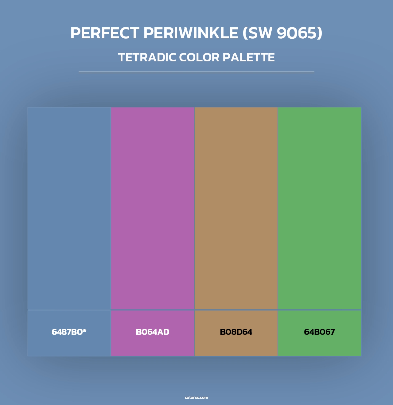 Perfect Periwinkle (SW 9065) - Tetradic Color Palette