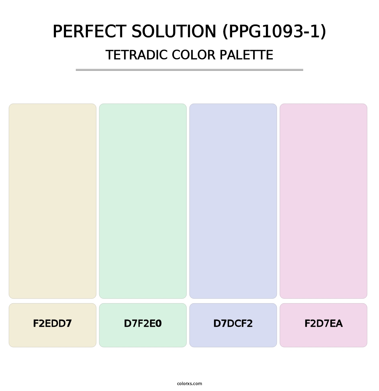 Perfect Solution (PPG1093-1) - Tetradic Color Palette