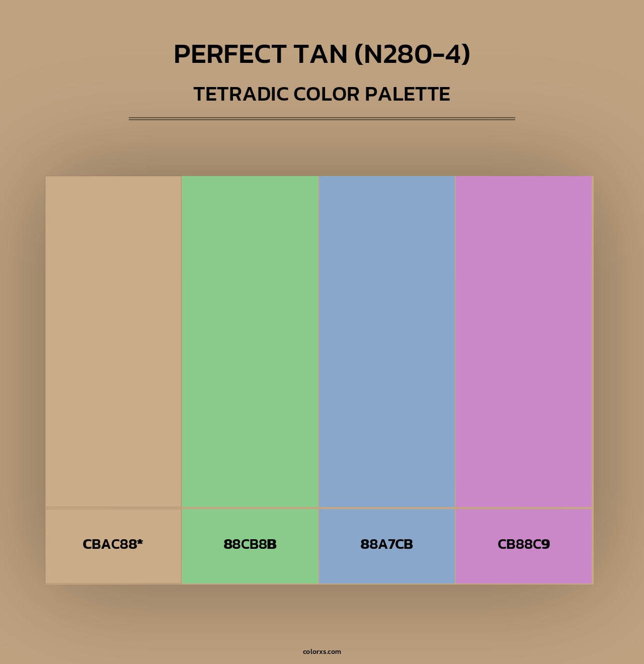Perfect Tan (N280-4) - Tetradic Color Palette
