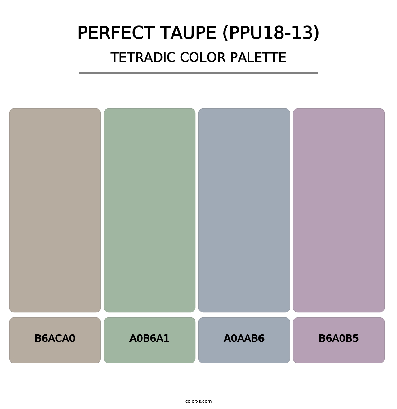Perfect Taupe (PPU18-13) - Tetradic Color Palette