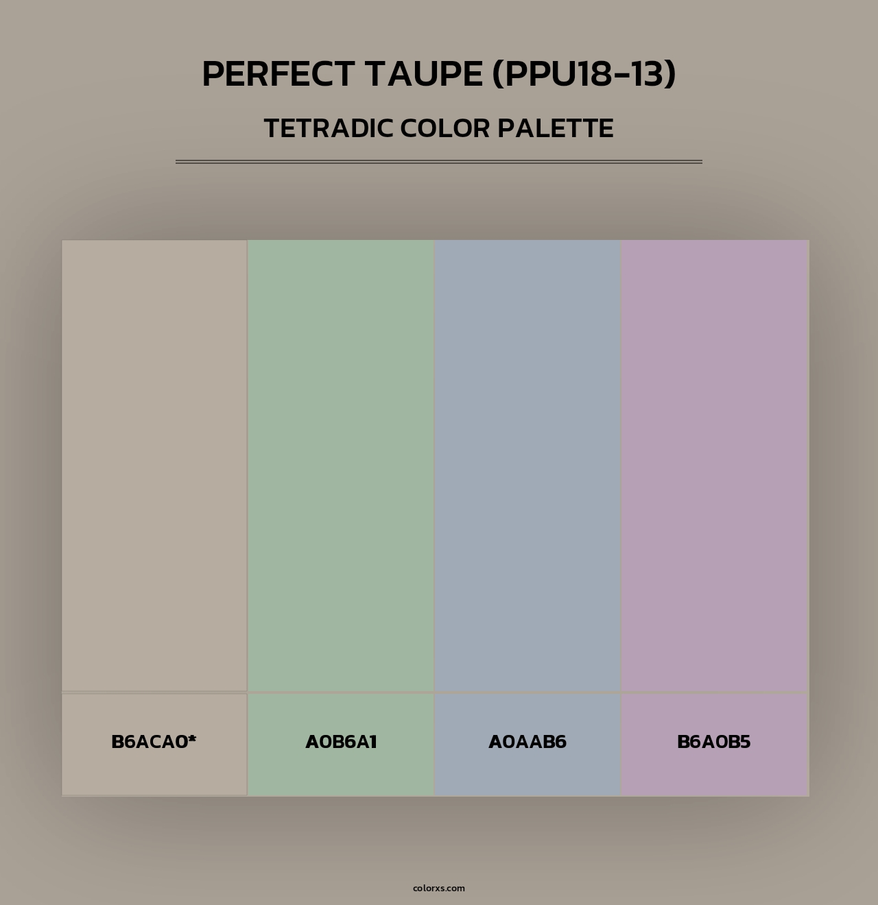 Perfect Taupe (PPU18-13) - Tetradic Color Palette