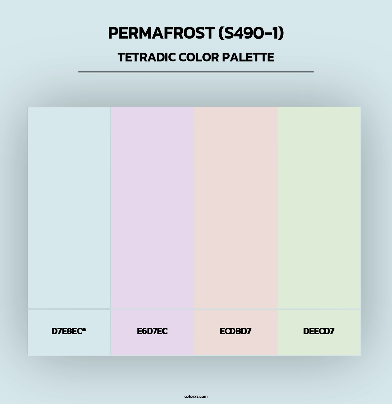 Permafrost (S490-1) - Tetradic Color Palette