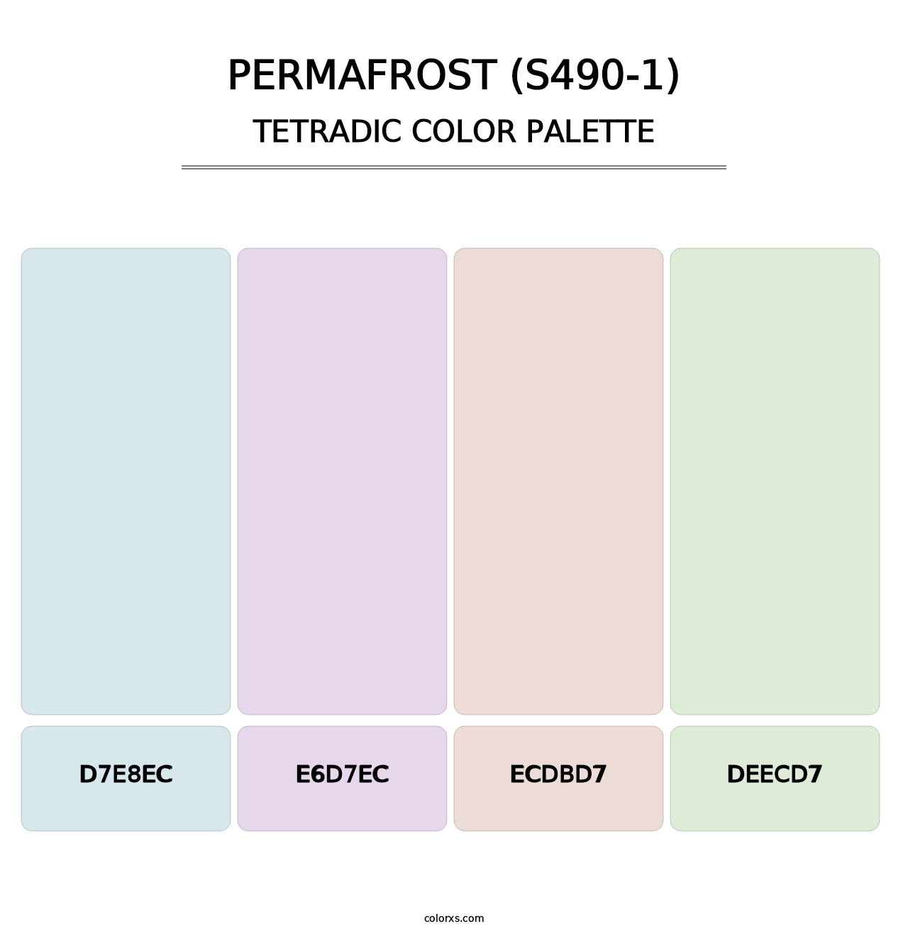 Permafrost (S490-1) - Tetradic Color Palette