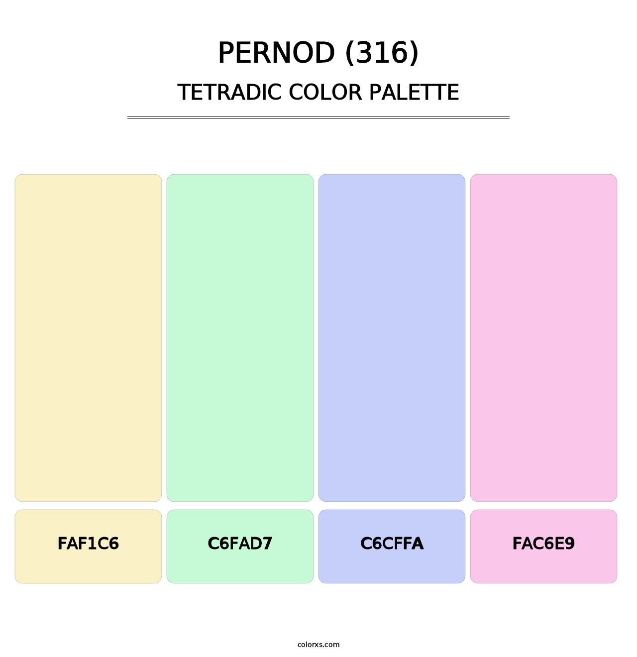 Pernod (316) - Tetradic Color Palette