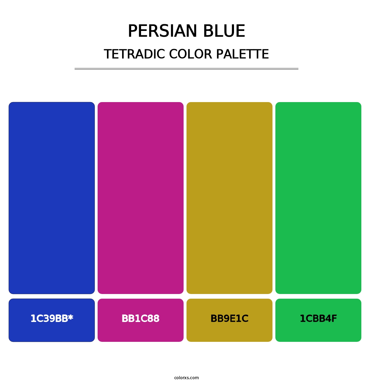 Persian Blue - Tetradic Color Palette