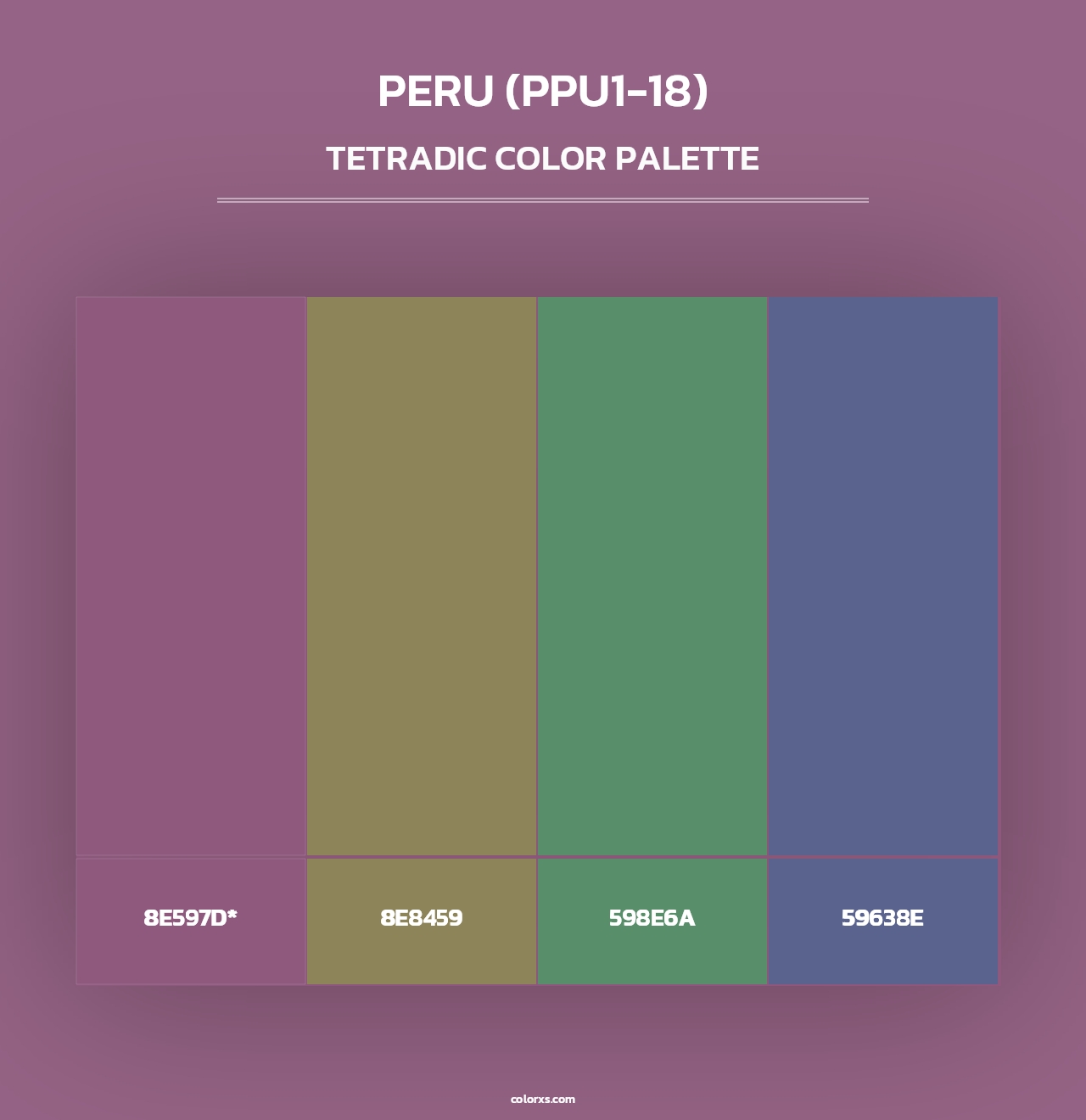 Peru (PPU1-18) - Tetradic Color Palette