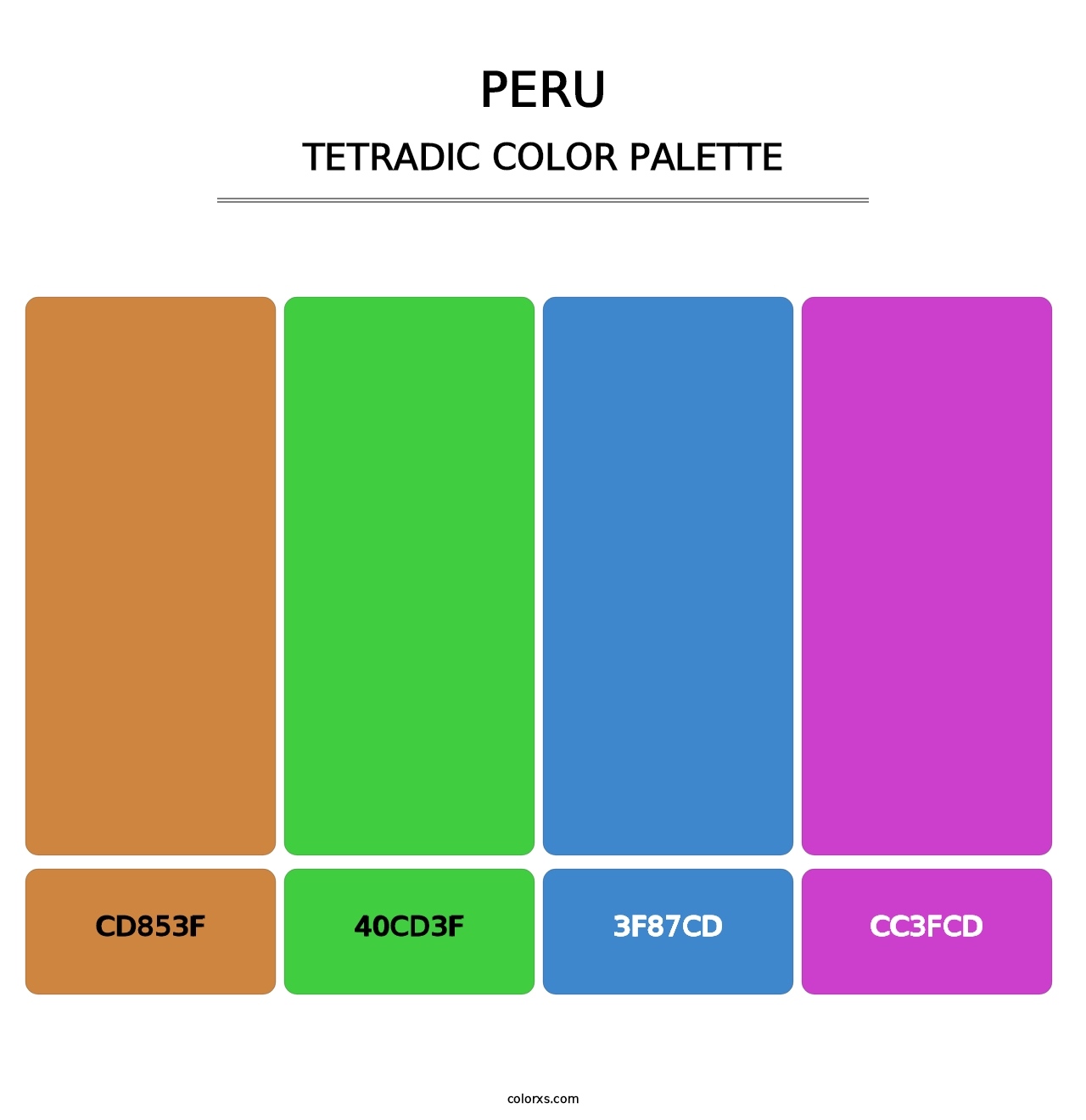 Peru - Tetradic Color Palette