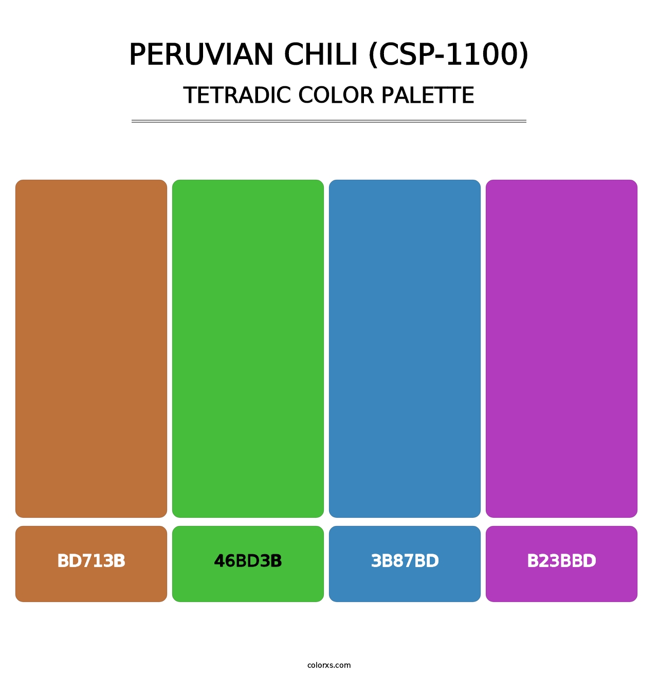Peruvian Chili (CSP-1100) - Tetradic Color Palette