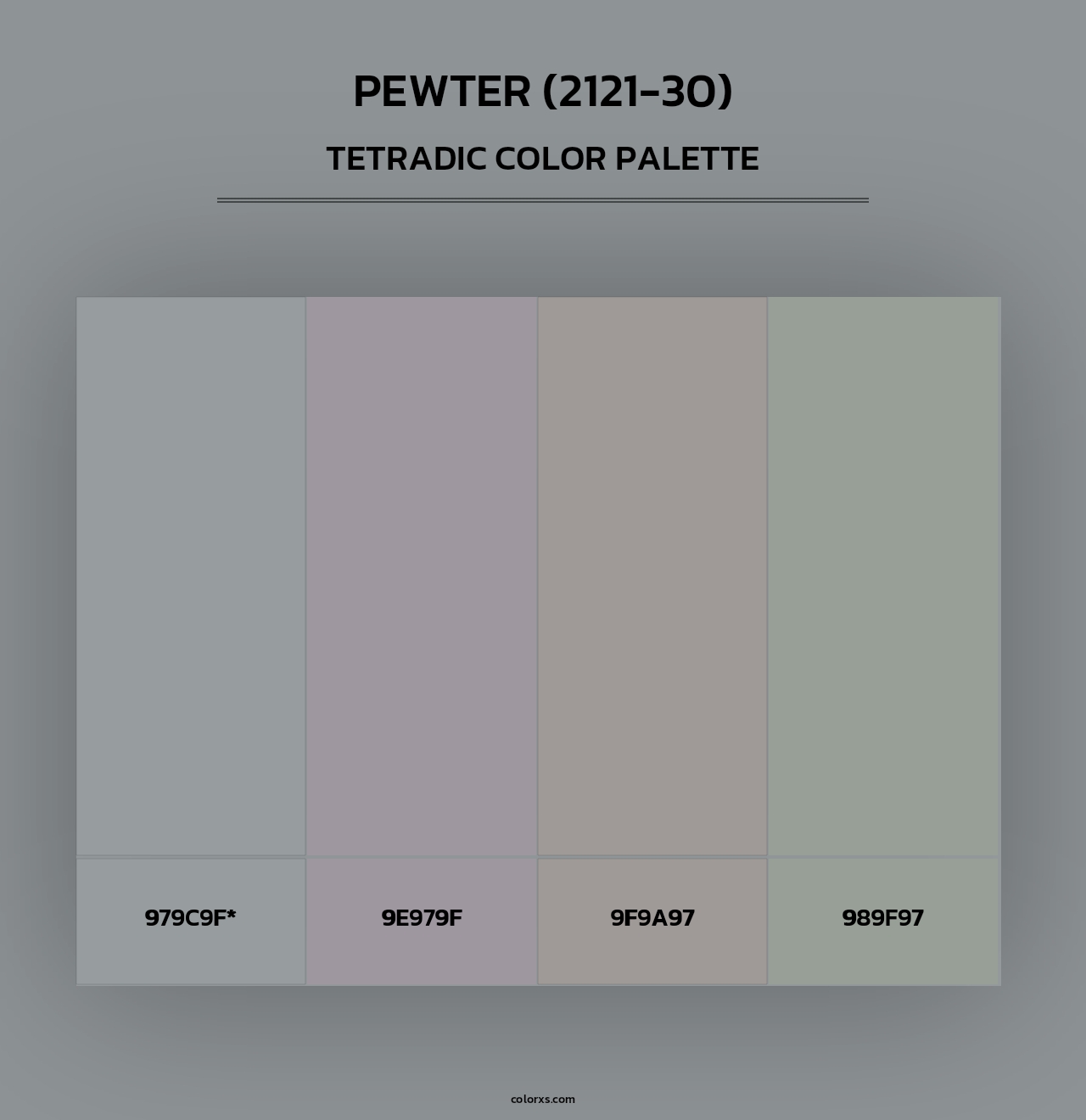 Pewter (2121-30) - Tetradic Color Palette