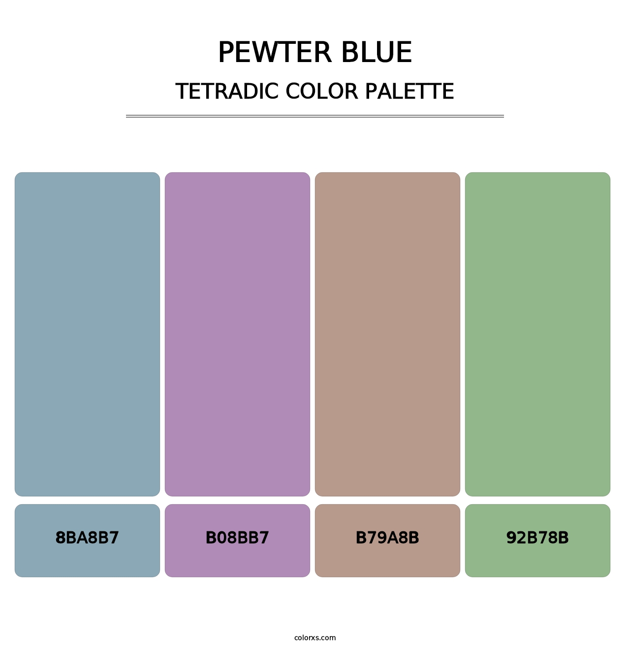 Pewter Blue - Tetradic Color Palette