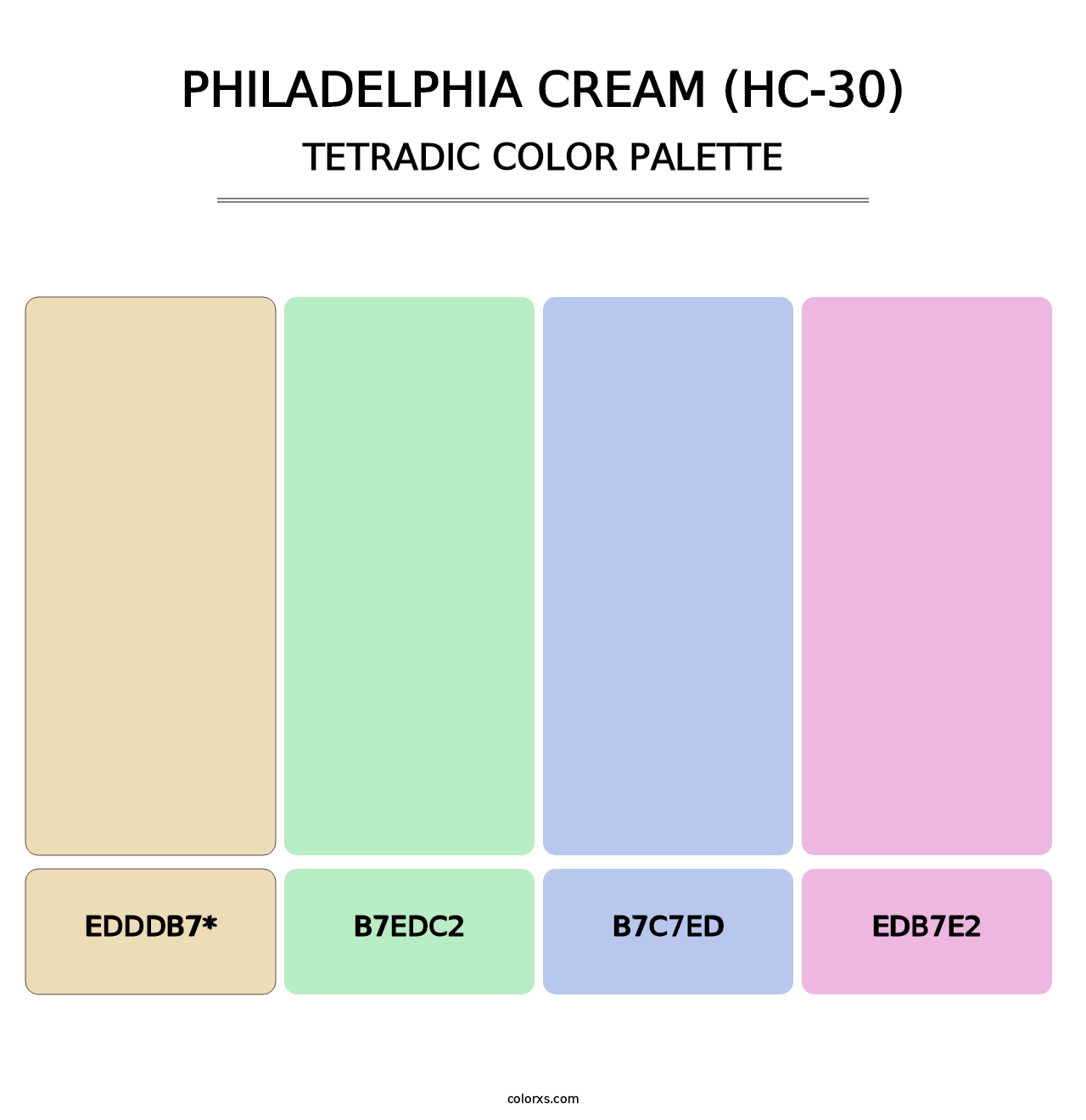 Philadelphia Cream (HC-30) - Tetradic Color Palette