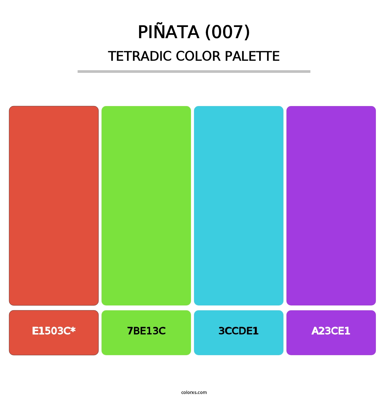 Piñata (007) - Tetradic Color Palette