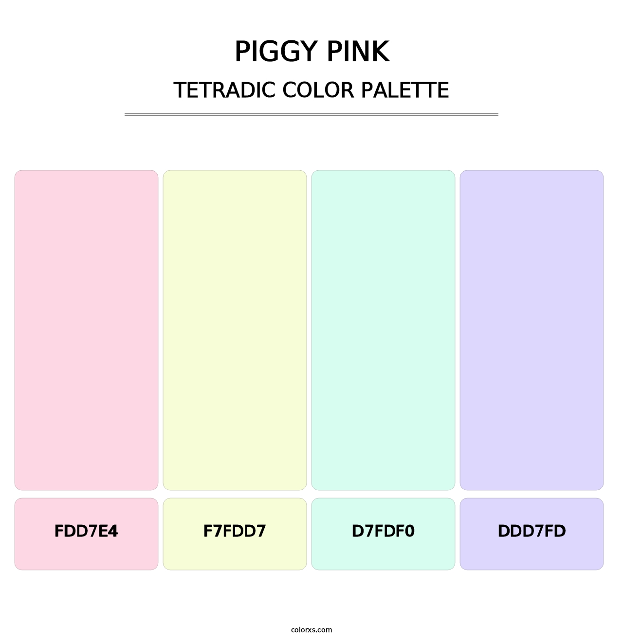 Piggy Pink - Tetradic Color Palette