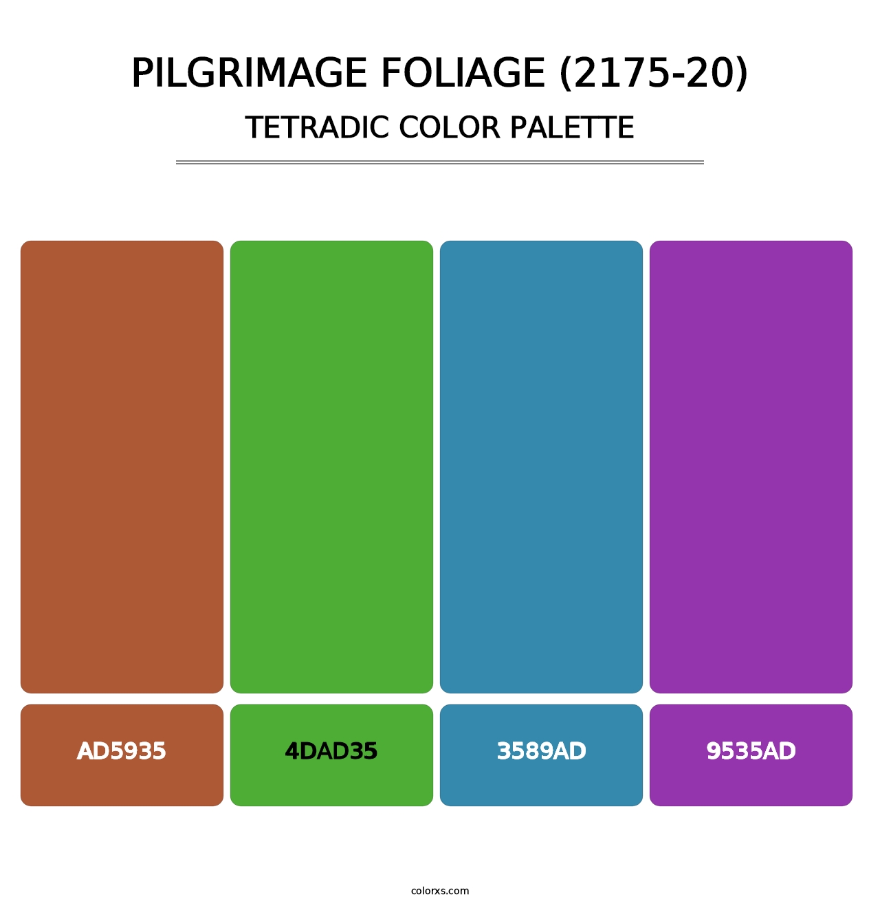 Pilgrimage Foliage (2175-20) - Tetradic Color Palette