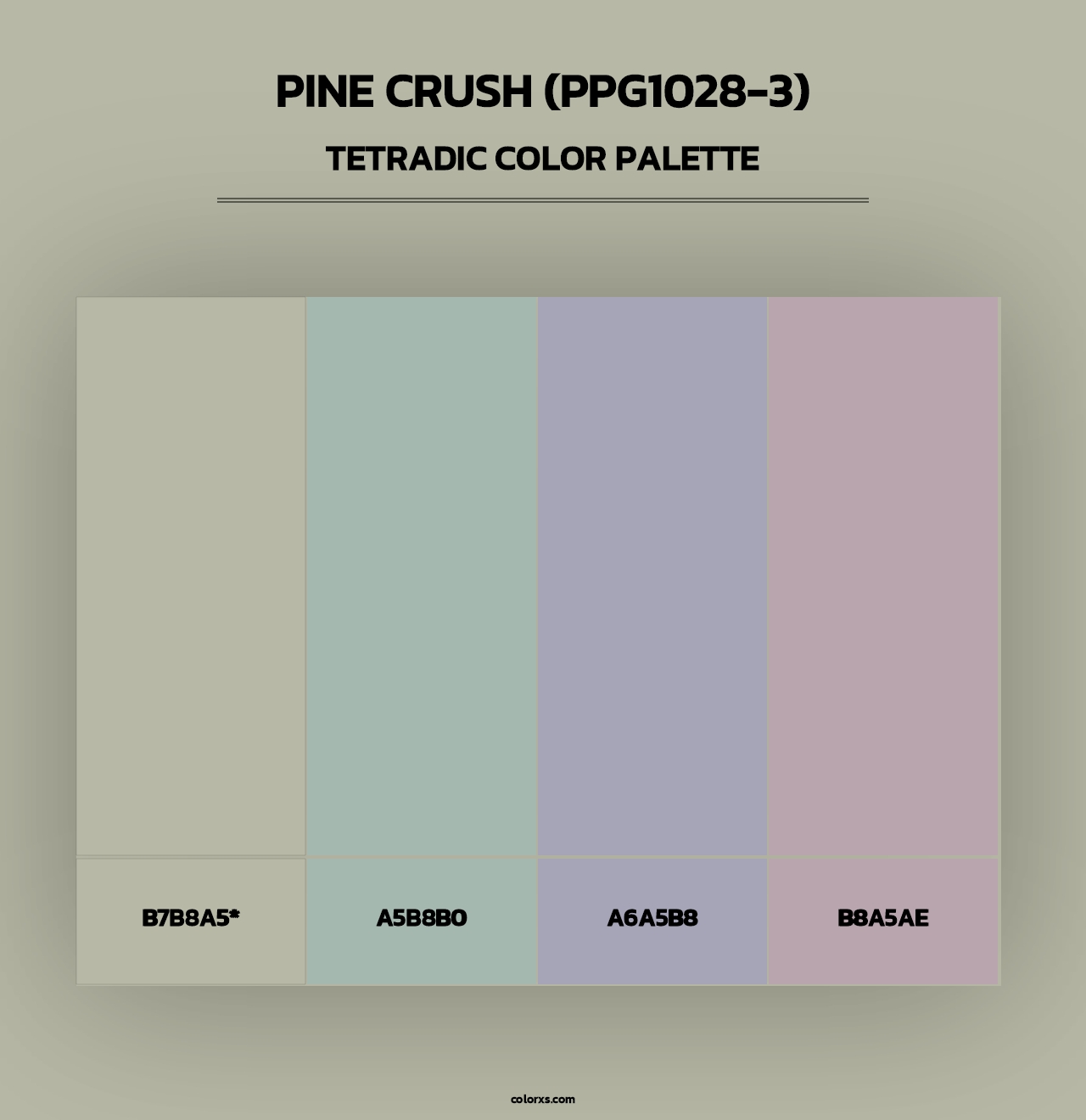 Pine Crush (PPG1028-3) - Tetradic Color Palette