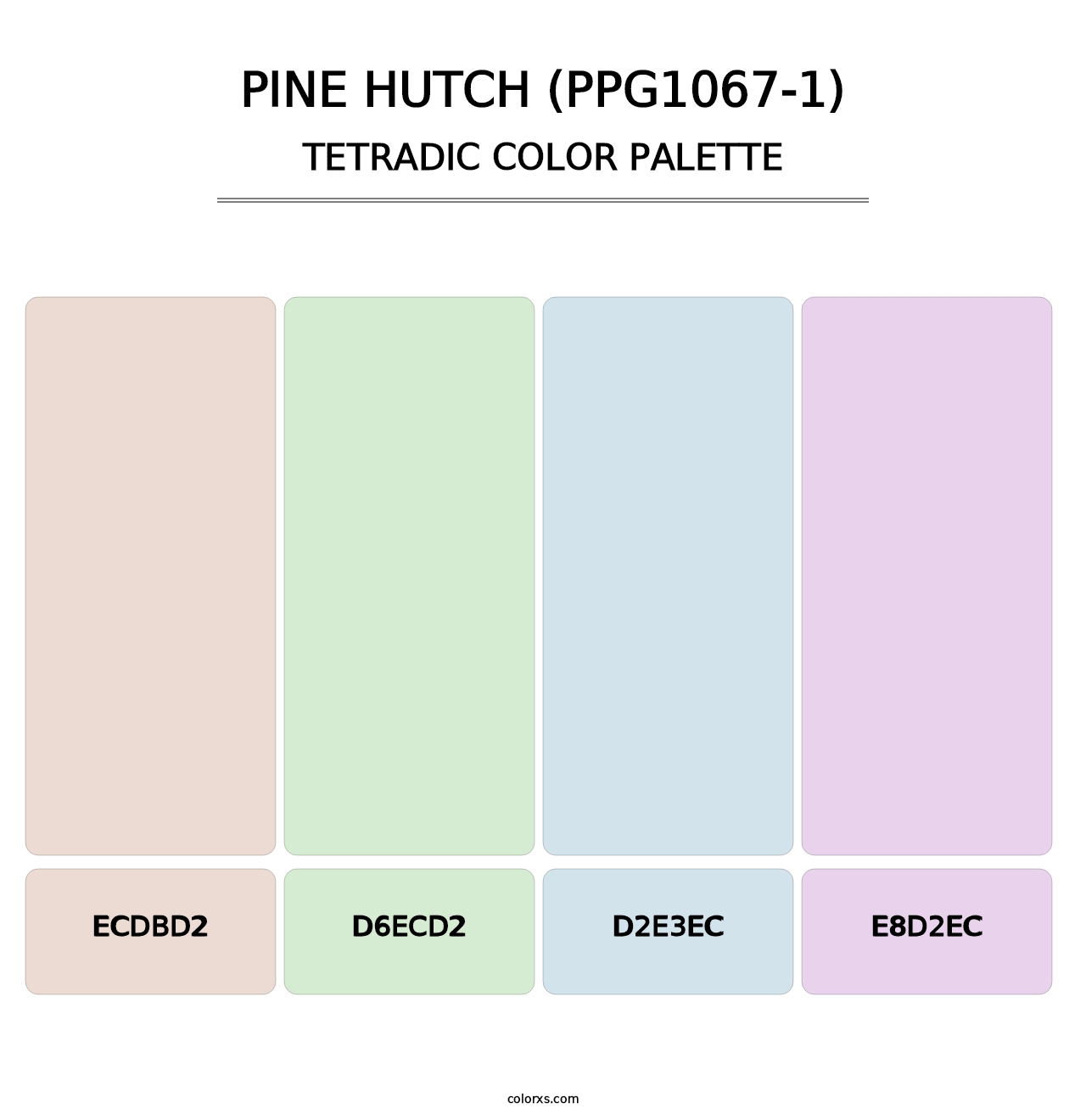 Pine Hutch (PPG1067-1) - Tetradic Color Palette