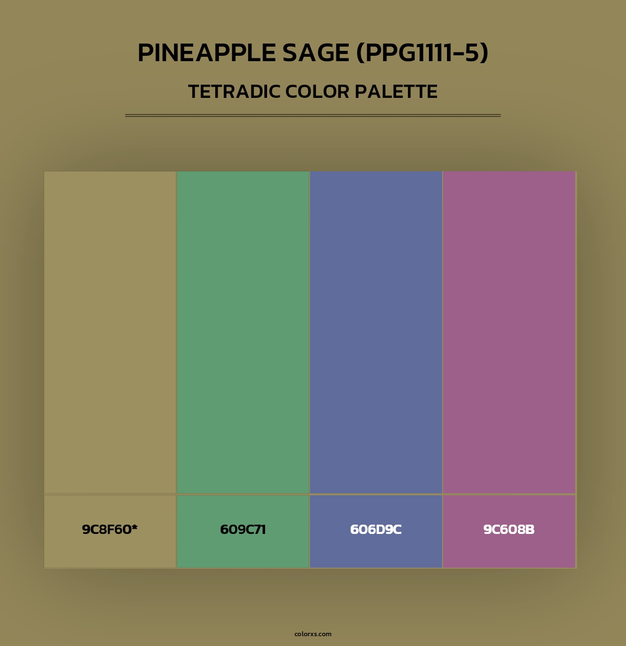 Pineapple Sage (PPG1111-5) - Tetradic Color Palette