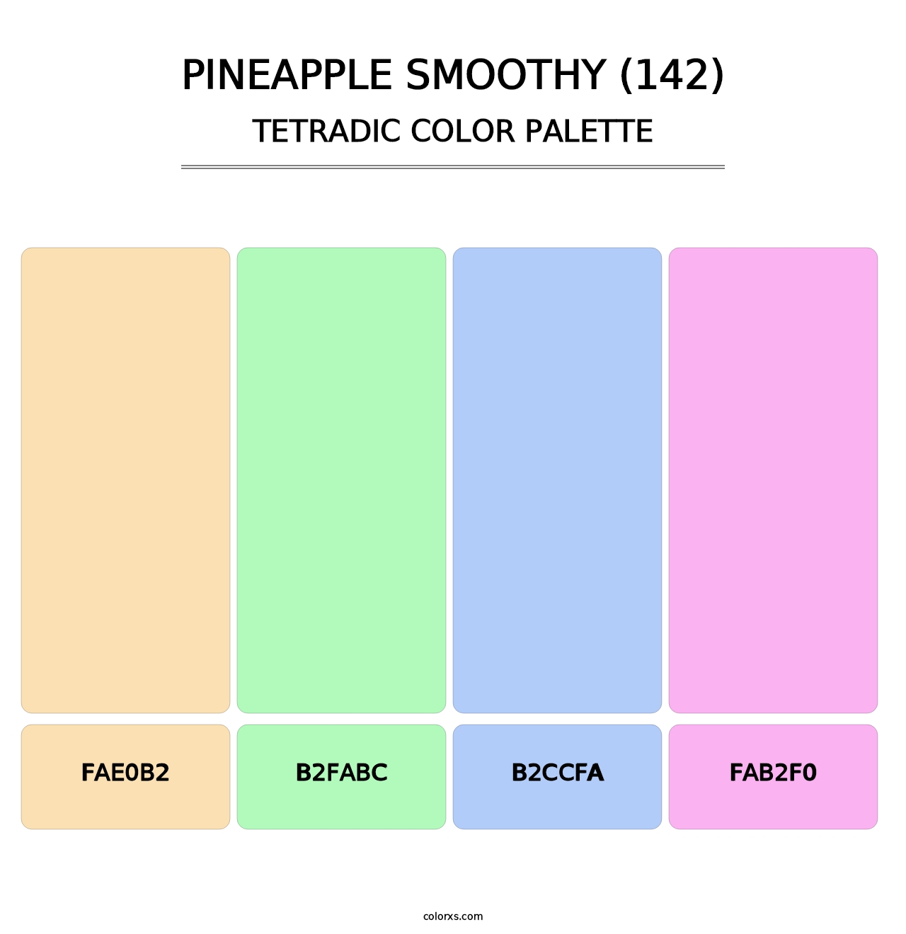 Pineapple Smoothy (142) - Tetradic Color Palette