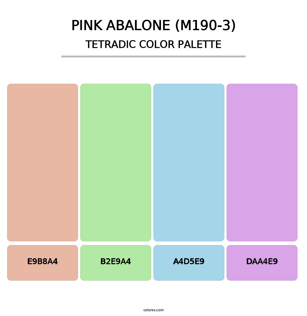 Pink Abalone (M190-3) - Tetradic Color Palette