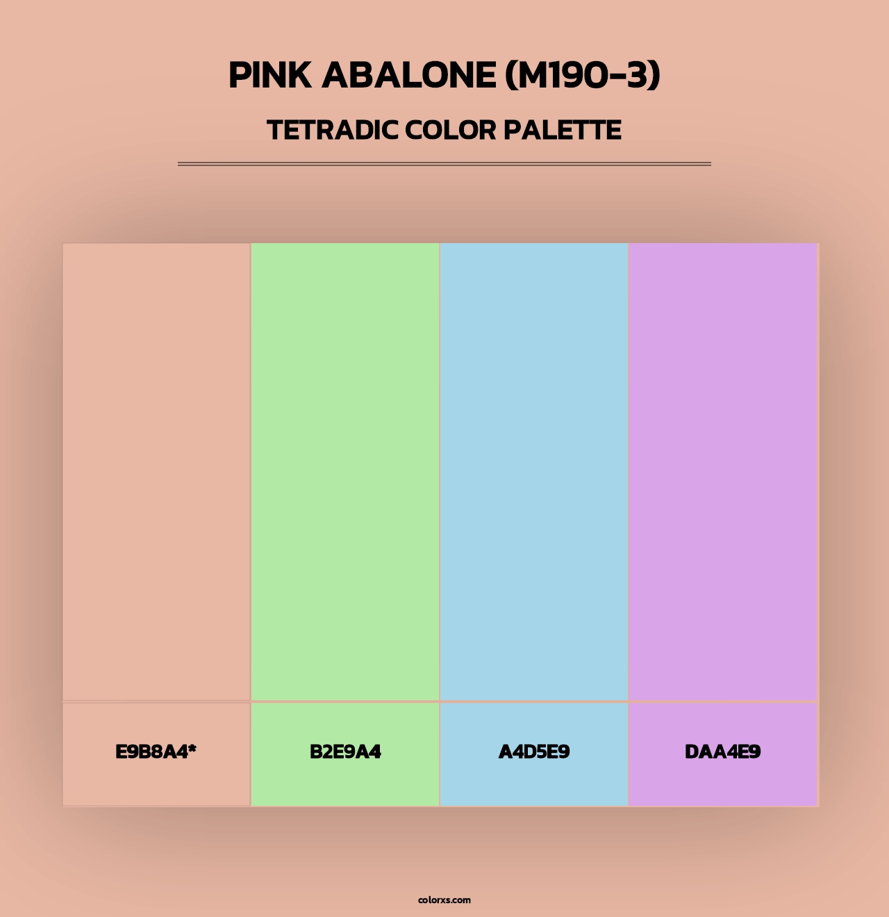 Pink Abalone (M190-3) - Tetradic Color Palette