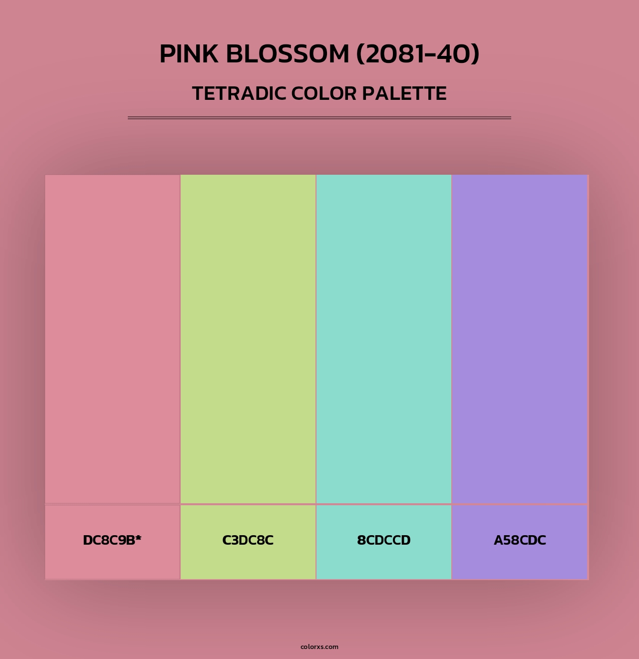Pink Blossom (2081-40) - Tetradic Color Palette