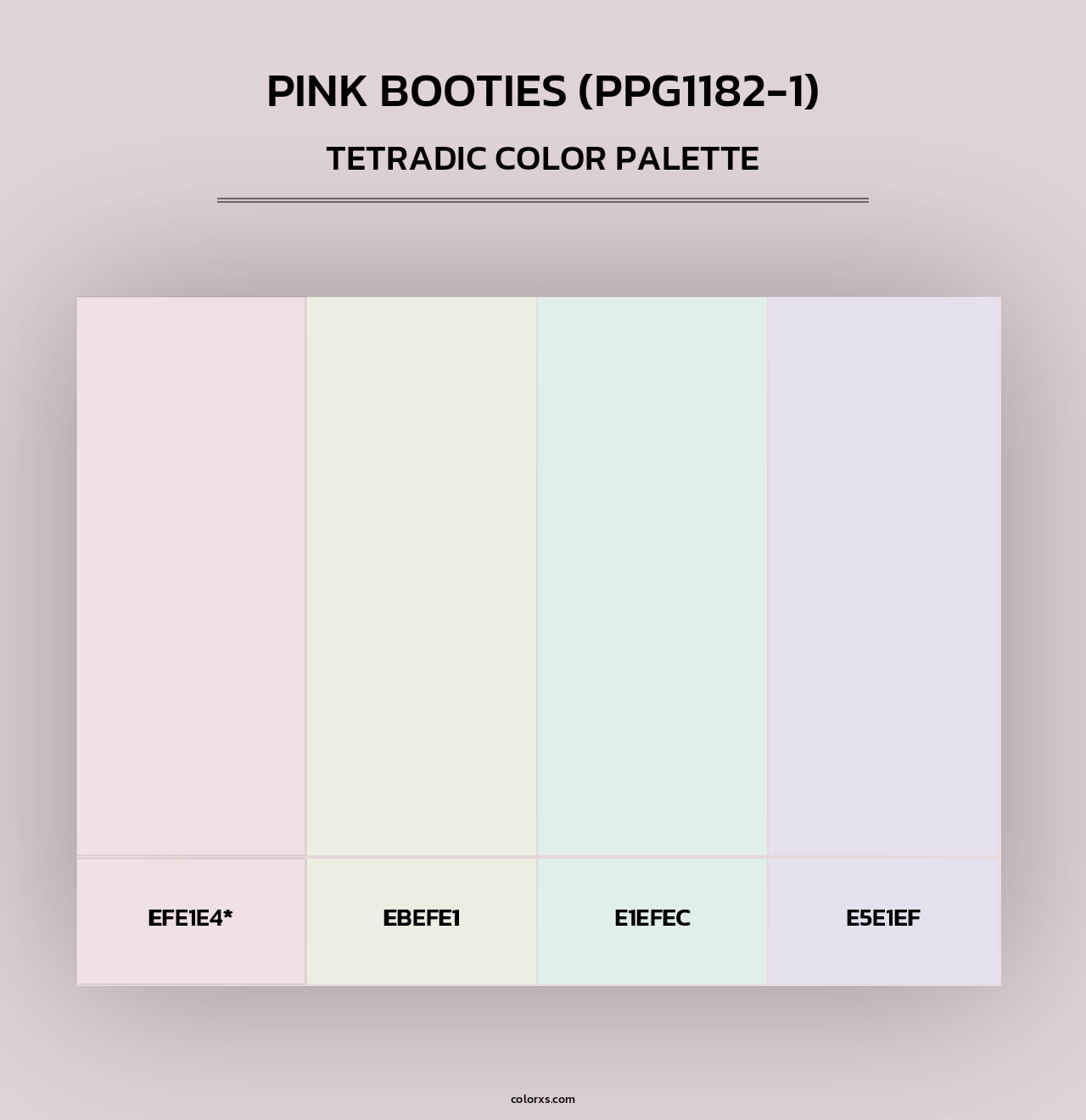 Pink Booties (PPG1182-1) - Tetradic Color Palette