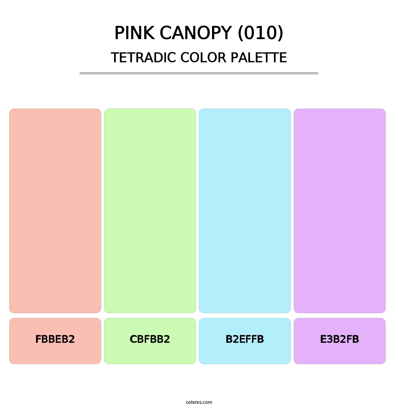 Pink Canopy (010) - Tetradic Color Palette