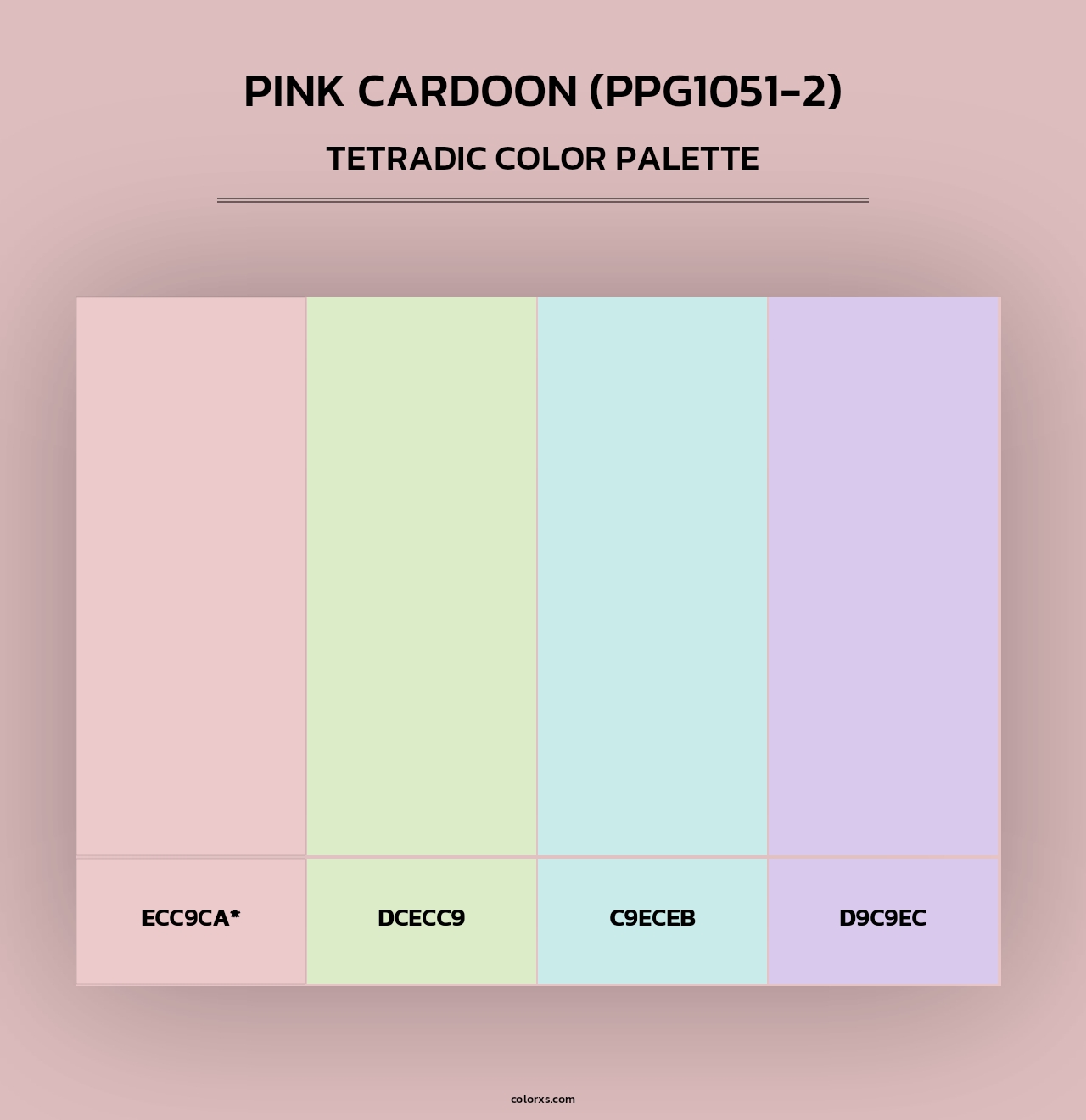 Pink Cardoon (PPG1051-2) - Tetradic Color Palette