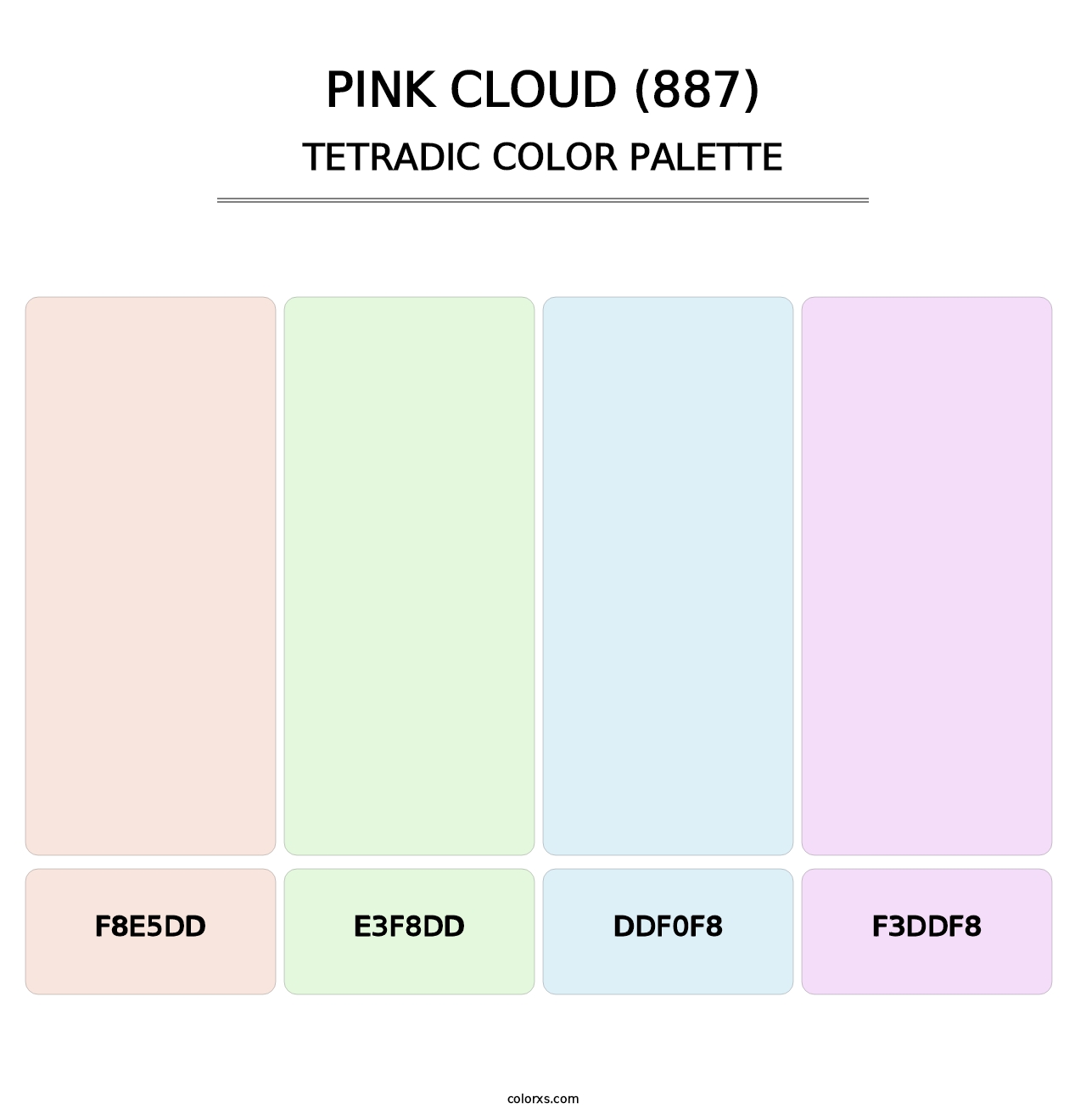 Pink Cloud (887) - Tetradic Color Palette