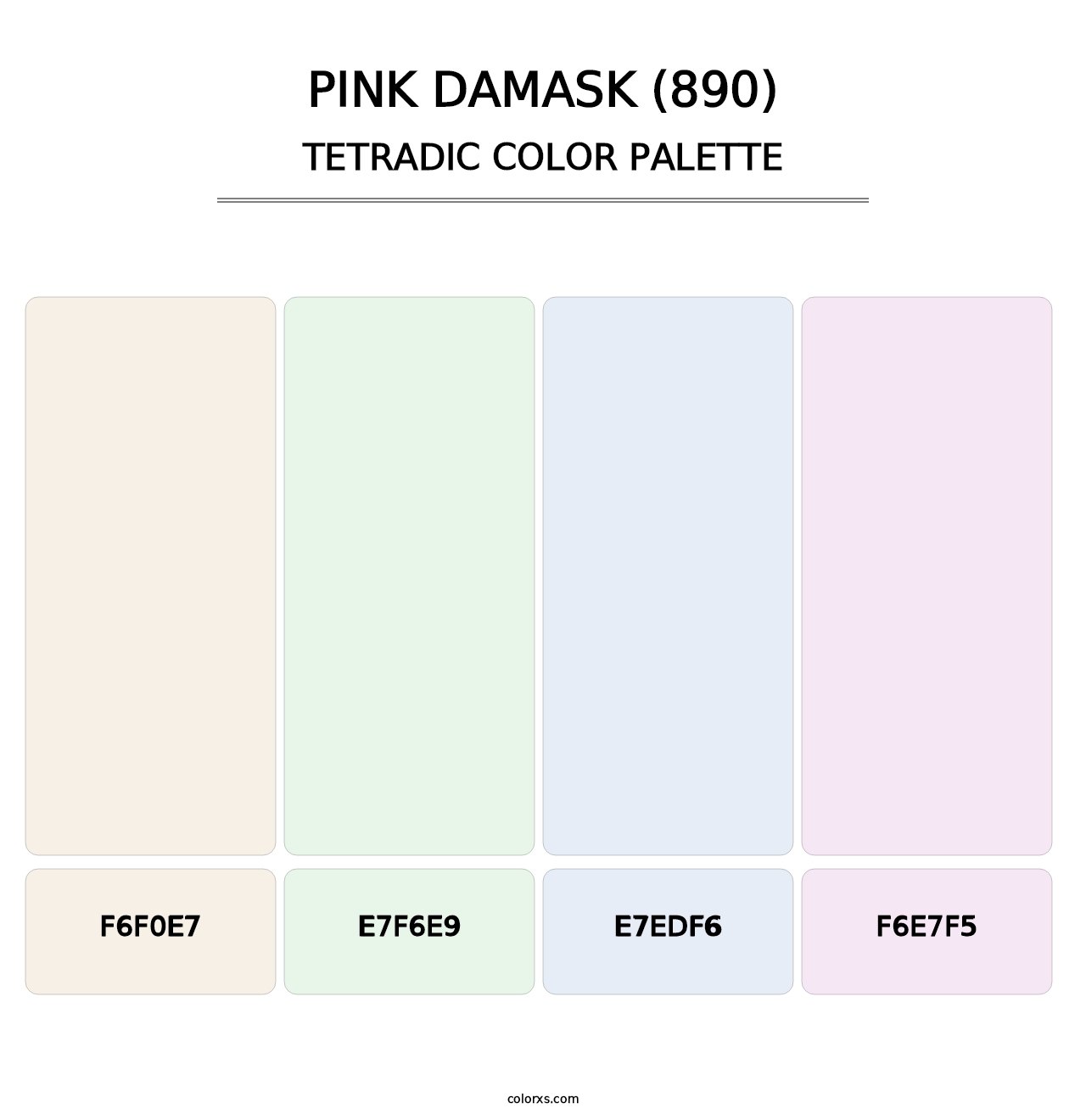 Pink Damask (890) - Tetradic Color Palette