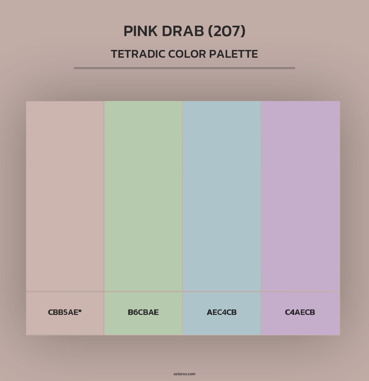 Pink Drab (207) - Tetradic Color Palette