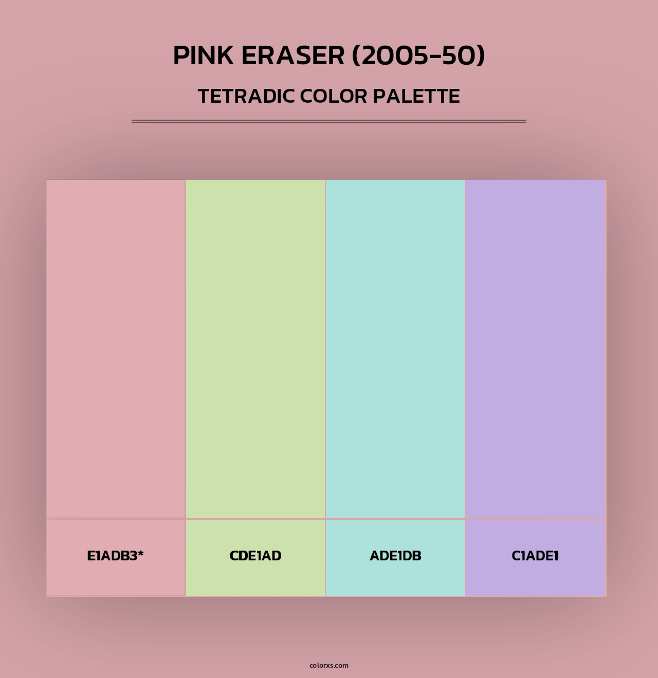 Pink Eraser (2005-50) - Tetradic Color Palette