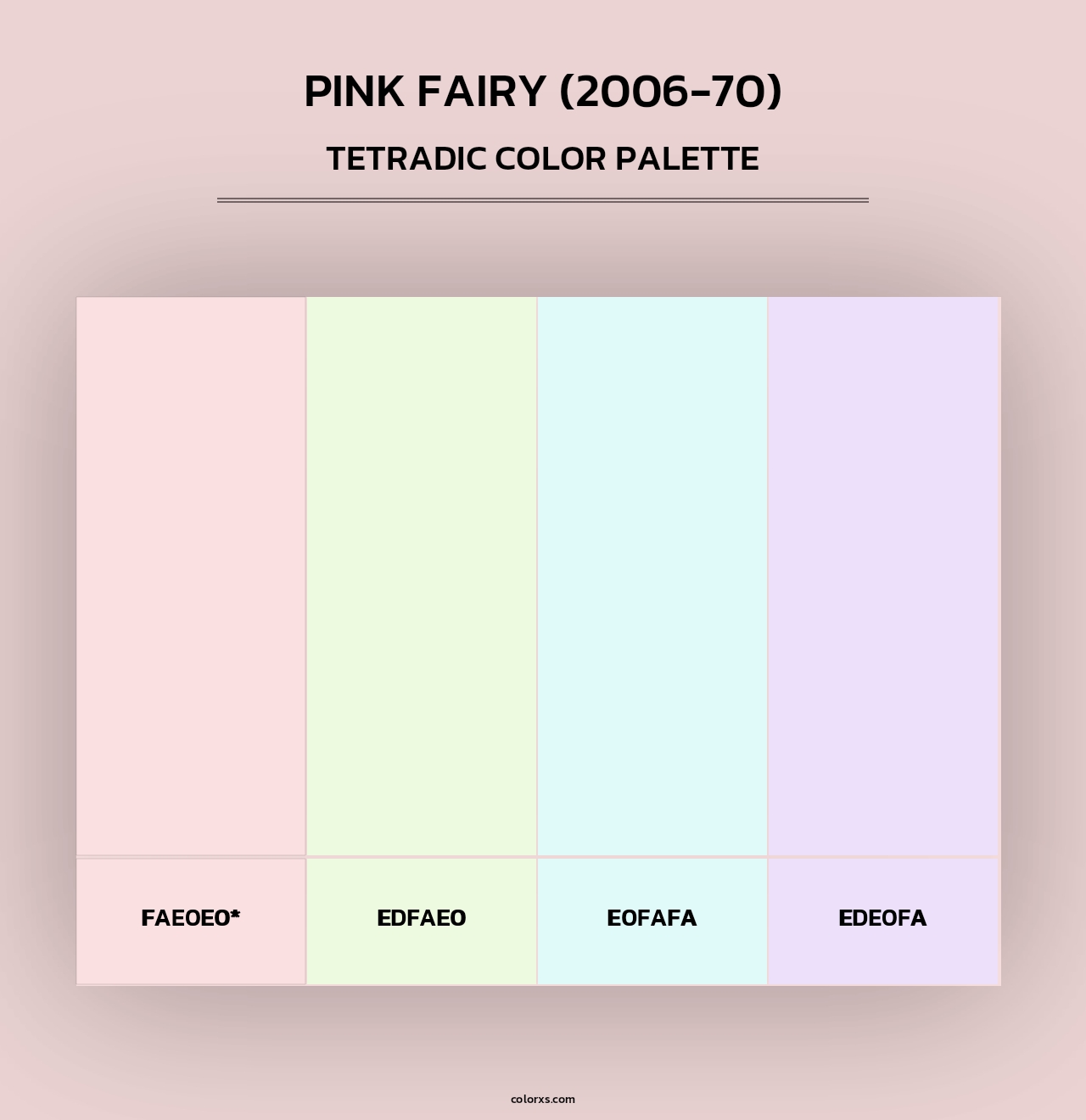 Pink Fairy (2006-70) - Tetradic Color Palette