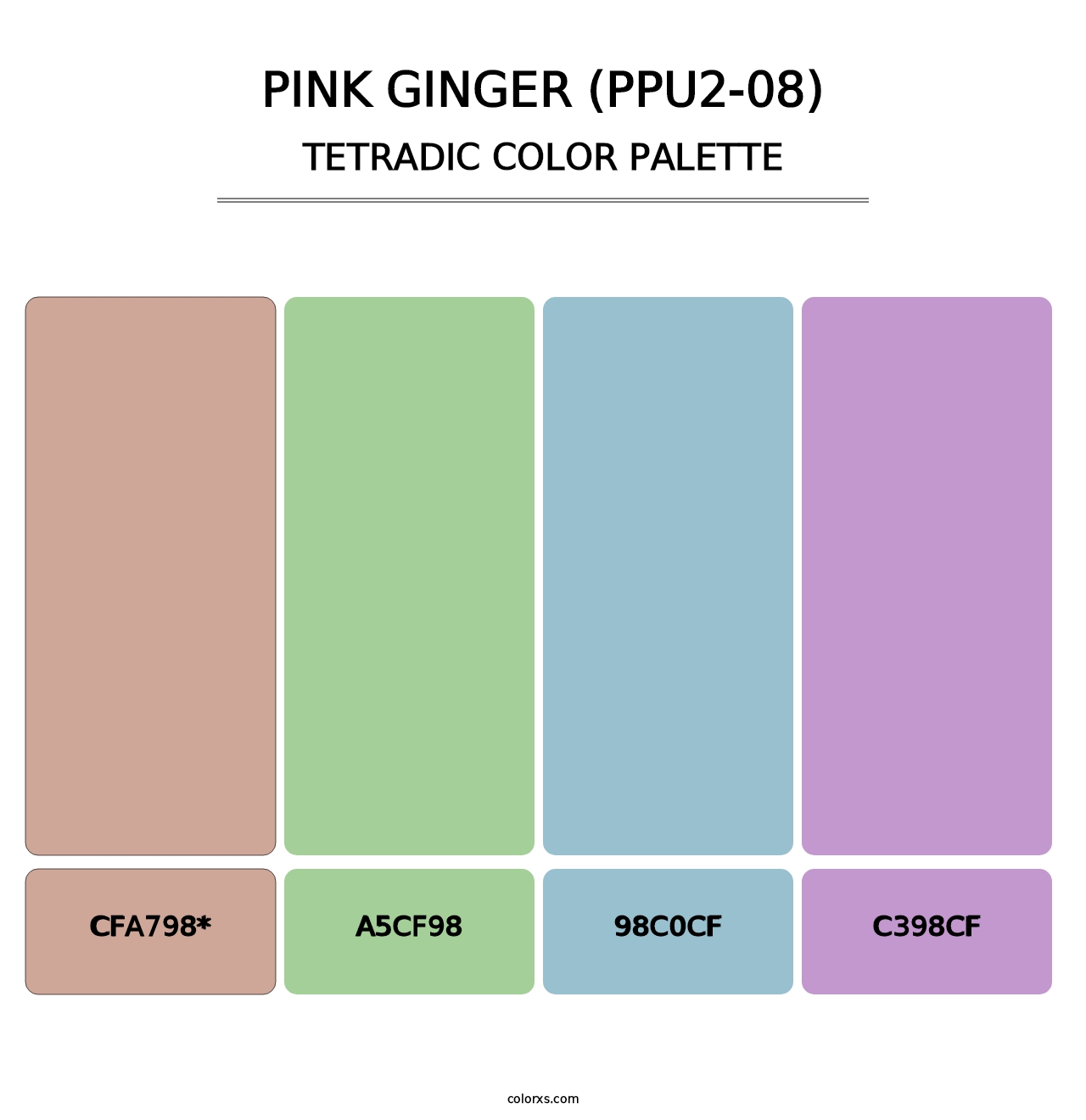 Pink Ginger (PPU2-08) - Tetradic Color Palette