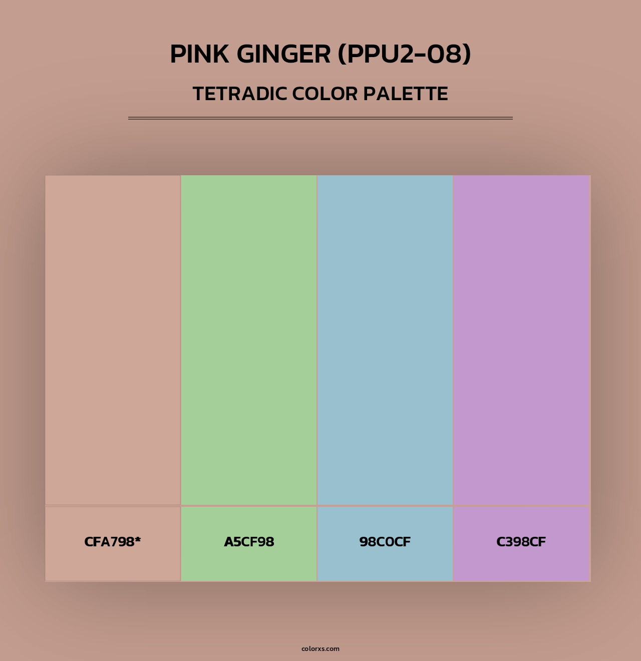 Pink Ginger (PPU2-08) - Tetradic Color Palette